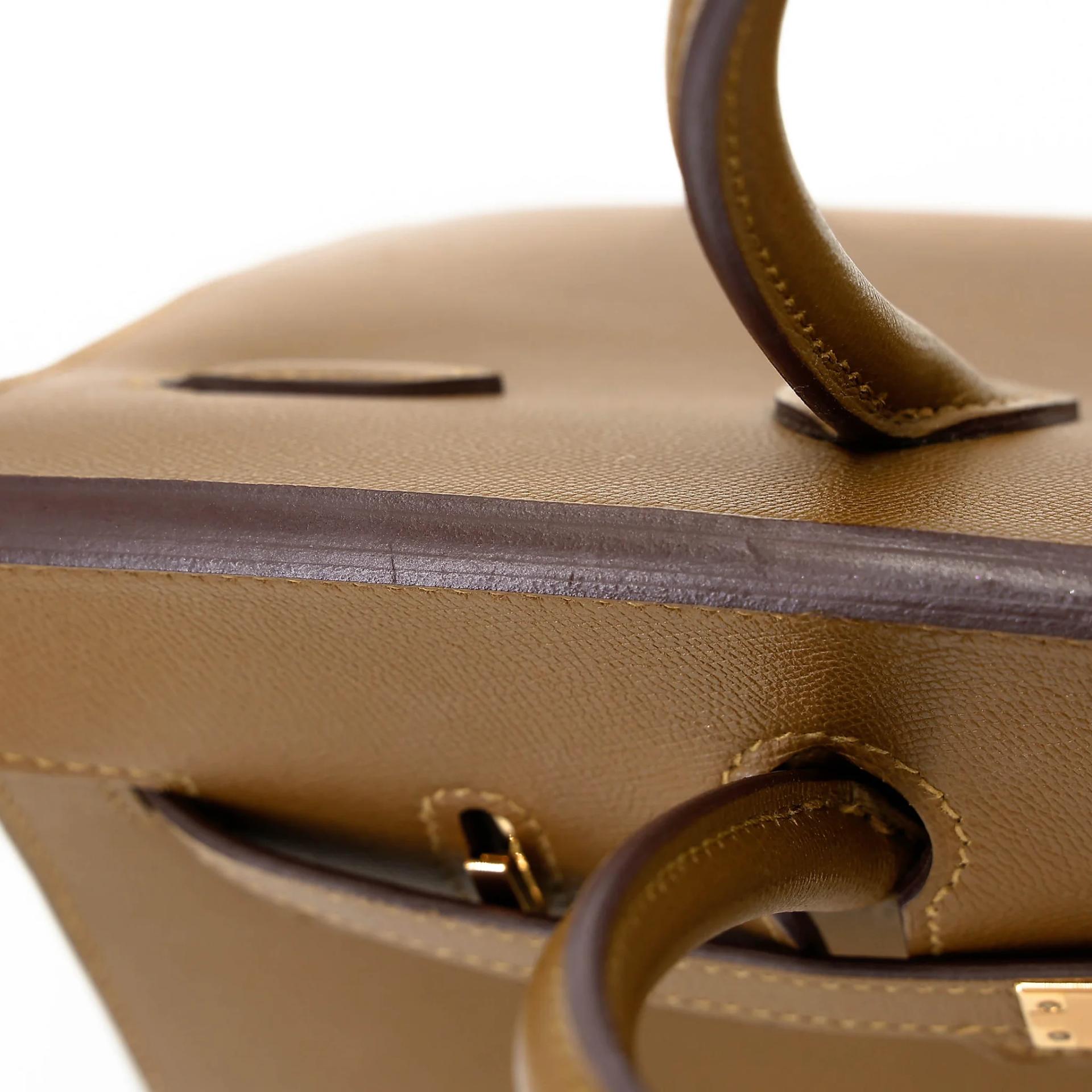 Very Good ( Rank A) HERMÈS Birkin 25 Sellier Bronze Dore (U8) Madame Gold hardware Z (2021) - 12