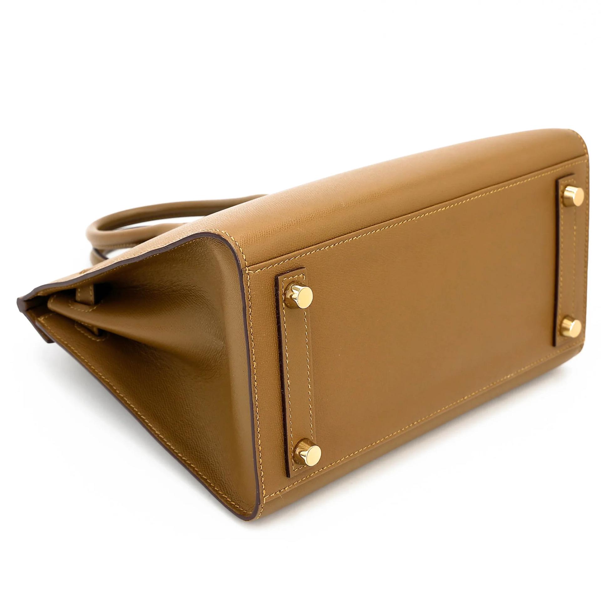 Very Good ( Rank A) HERMÈS Birkin 25 Sellier Bronze Dore (U8) Madame Gold hardware Z (2021) - 7