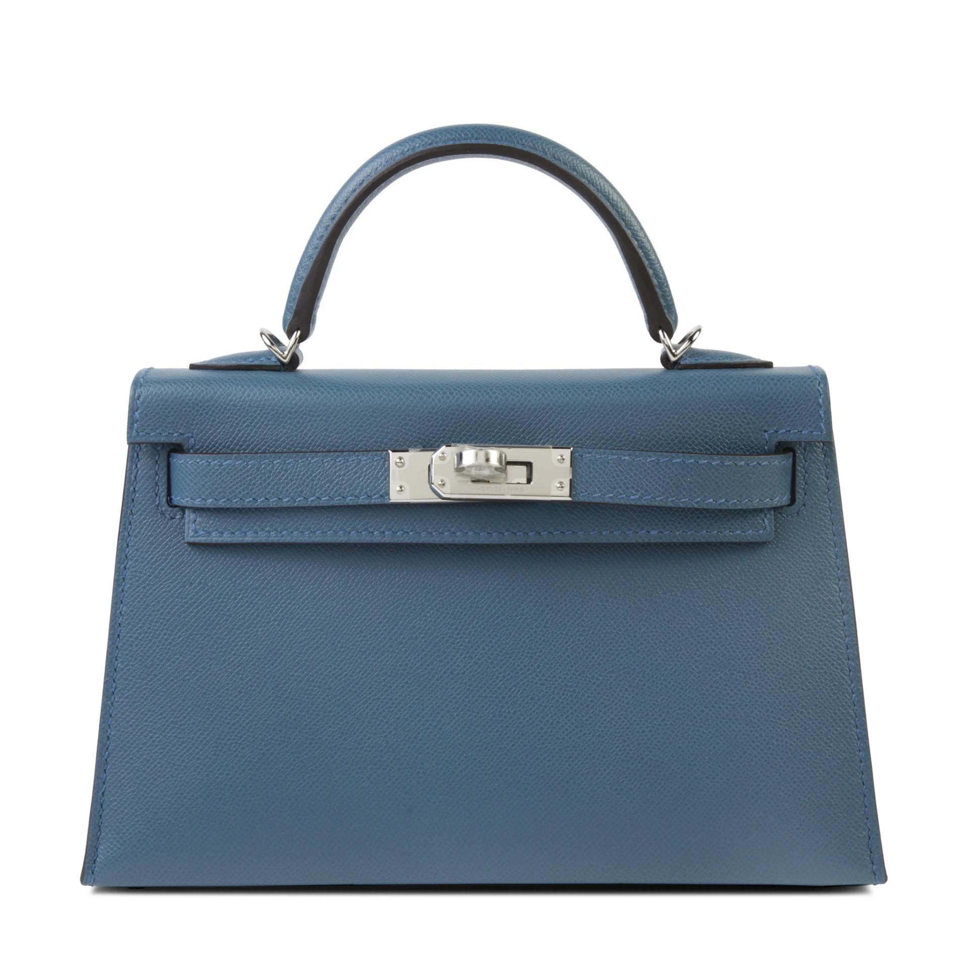 Excellent ( Rank SA ) HERMÈS Mini Kelly II Bleu Tempete (N7) Madame Palladium hardware K (2025) - 1