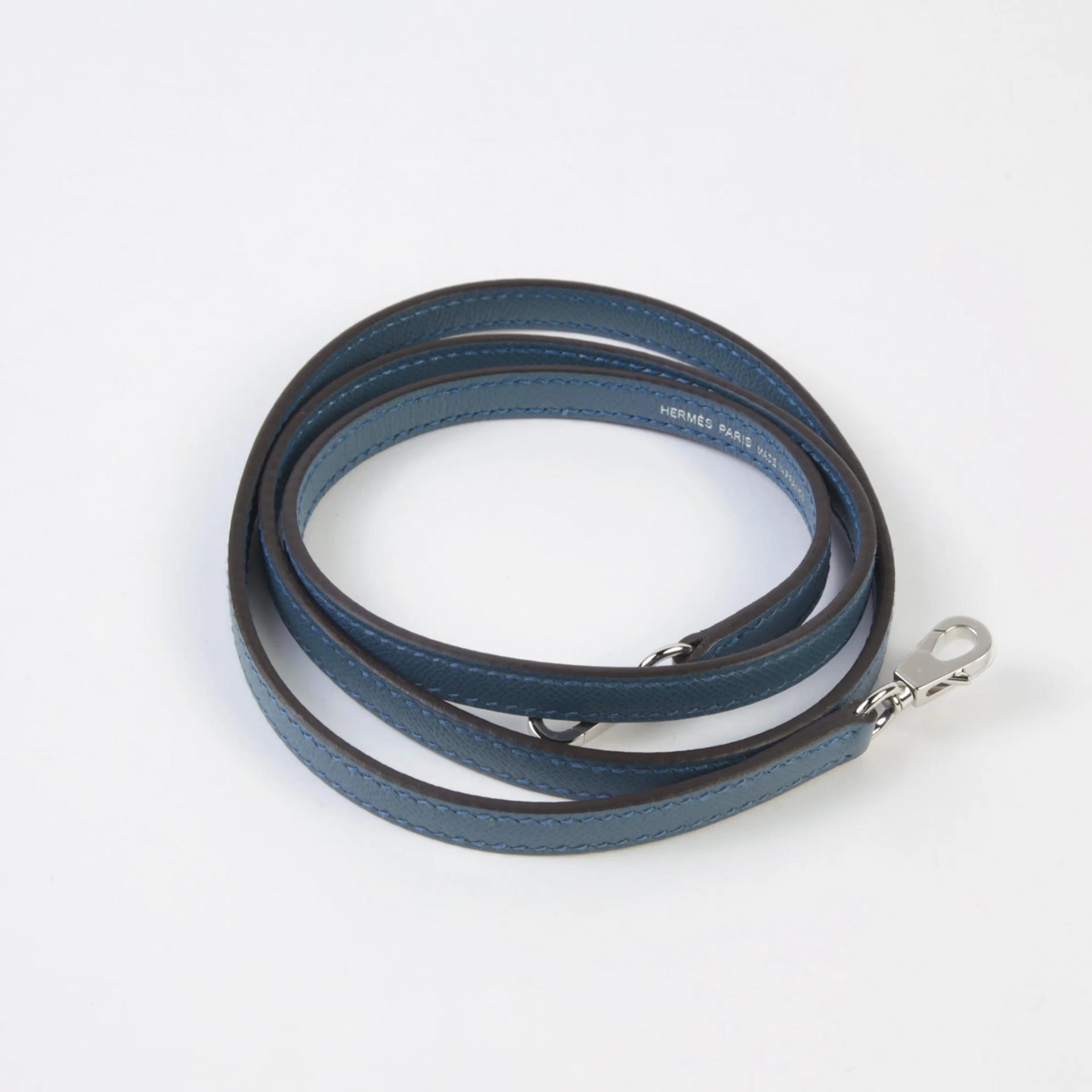 Excellent ( Rank SA ) HERMÈS Mini Kelly II Bleu Tempete (N7) Madame Palladium hardware K (2025) - 15
