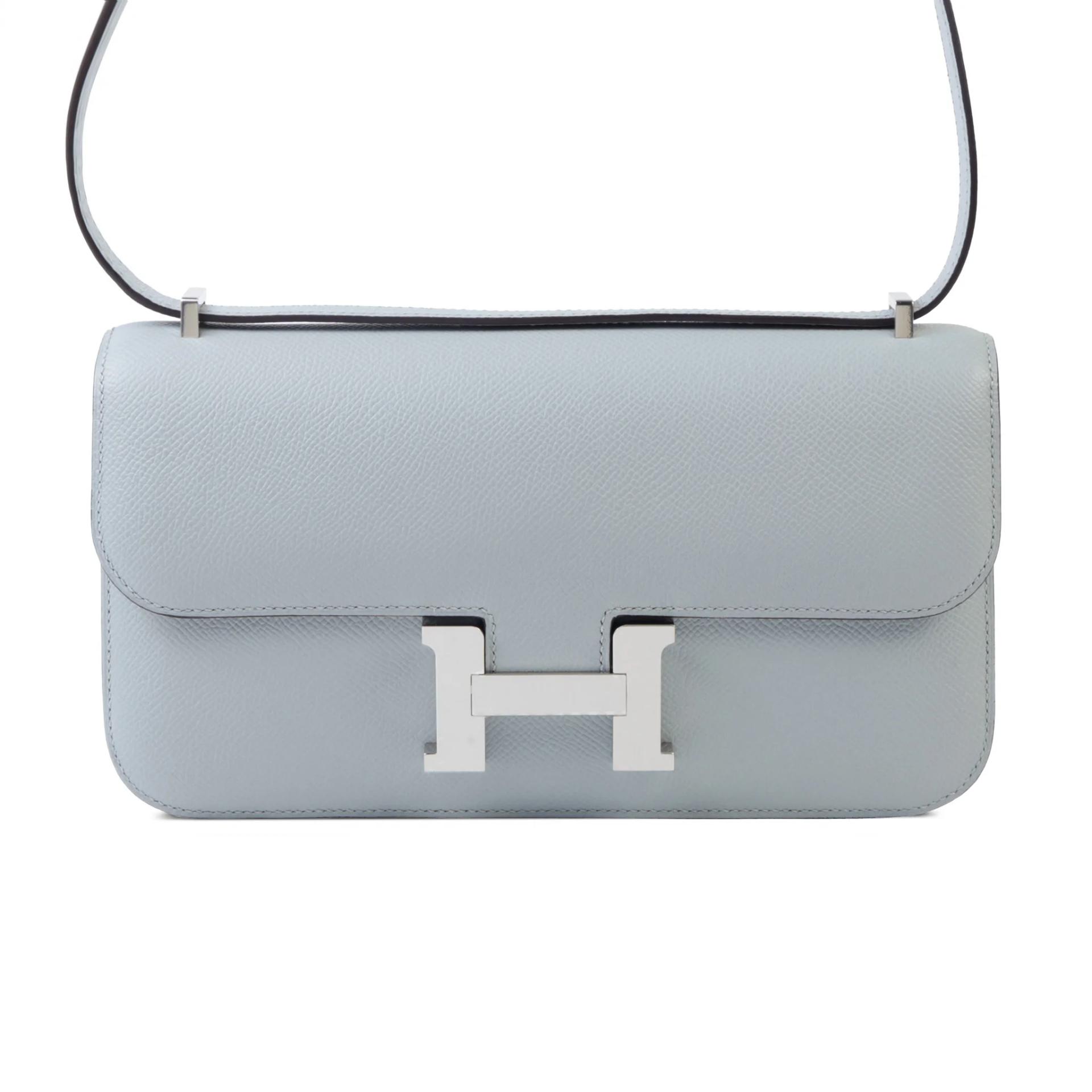 Brand New ( Rank N ) HERMÈS Constance Elan Bleu Glacier (8U) Epsom Palladium hardware K (2025) - 1