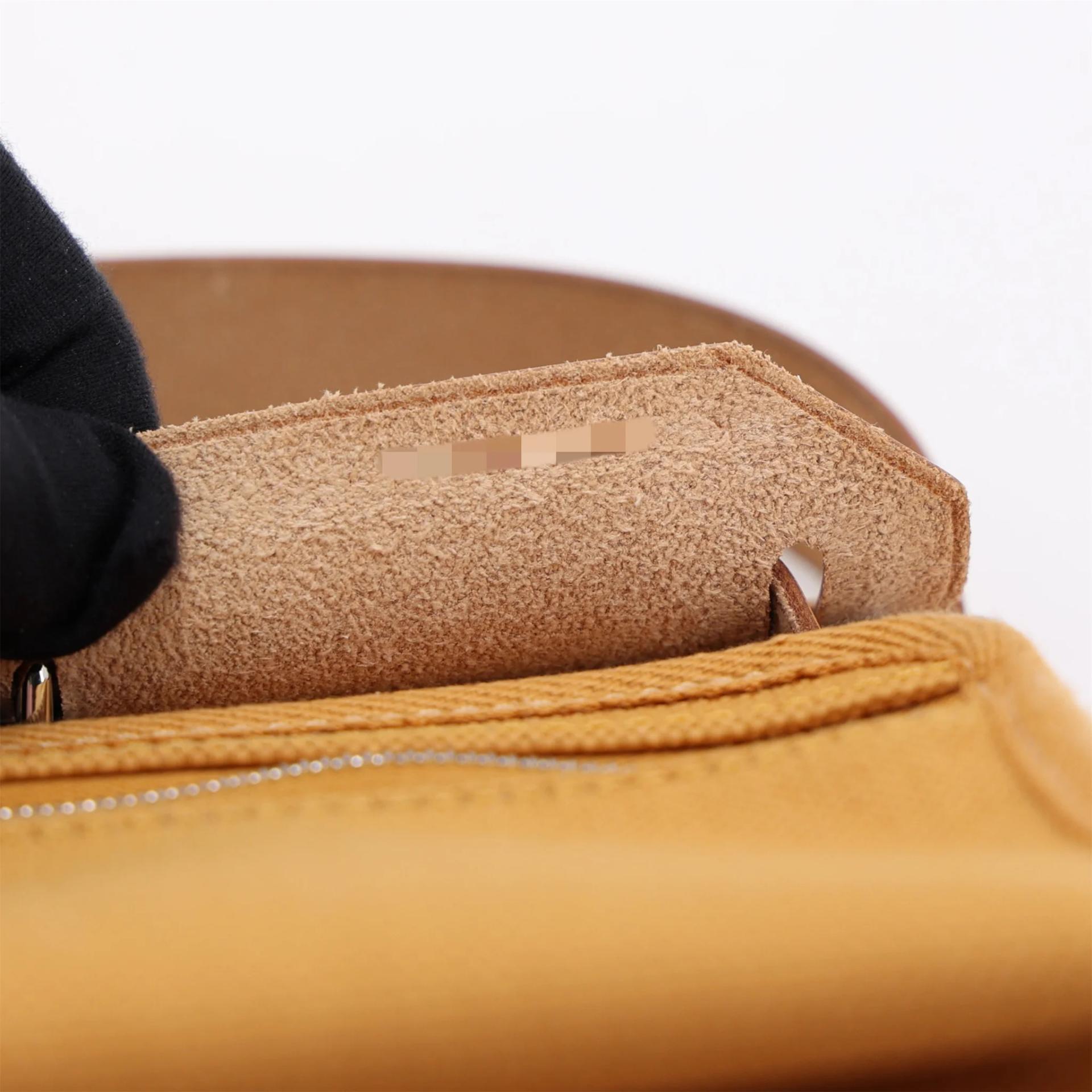 Excellent ( Rank SA ) HERMÈS Herbag Zip Mini 20 Natural Sable (21) Toile H canvas Vache Hunter Palladium hardware K (2025) - 16