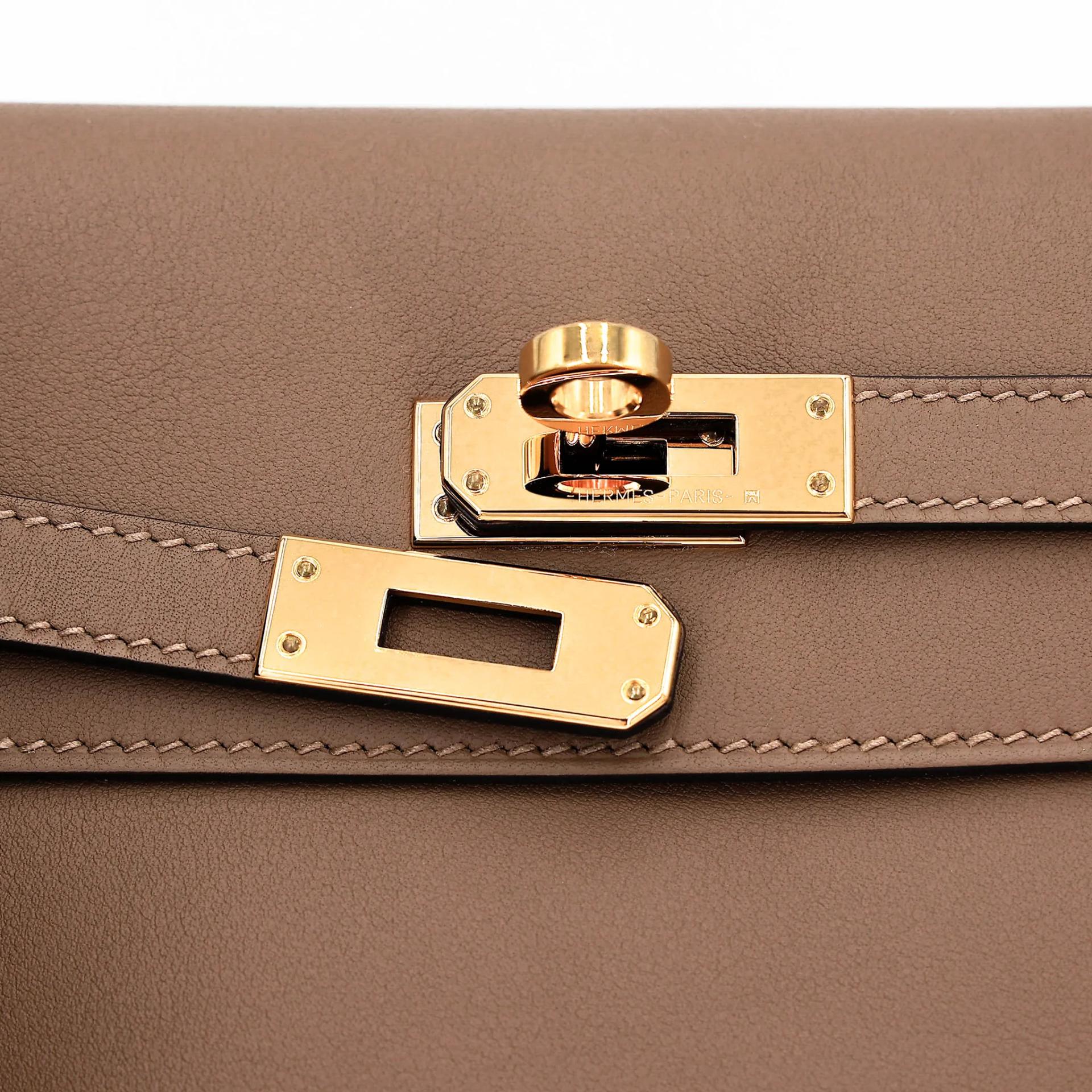 Unused ( Rank NS ) HERMÈS Kelly Danse Beige de Weimar (D0) Swift Gold hardware U (2022) - 8