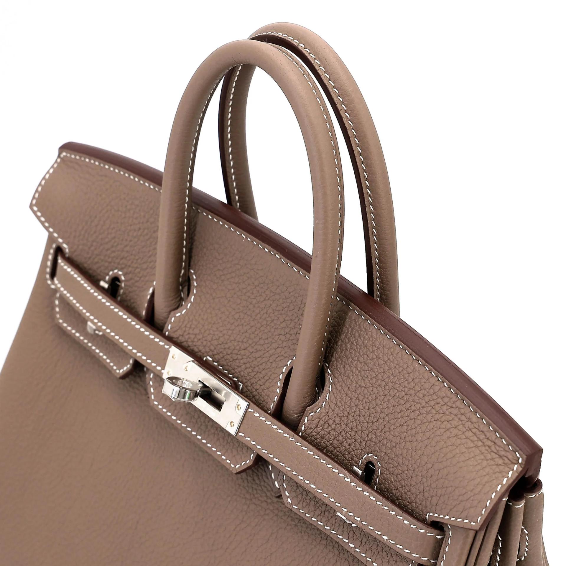 Brand New ( Rank N ) HERMÈS Birkin 25 Etoupe (18) Togo Palladium hardware G (2026) - 3