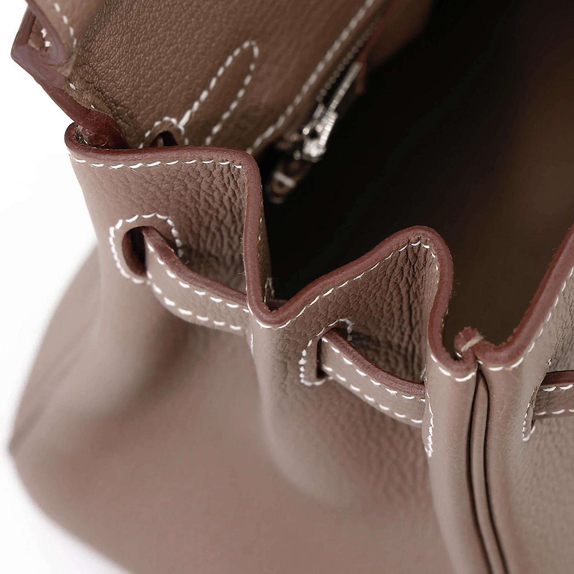 Brand New ( Rank N ) HERMÈS Birkin 25 Etoupe (18) Togo Palladium hardware G (2026) - 14