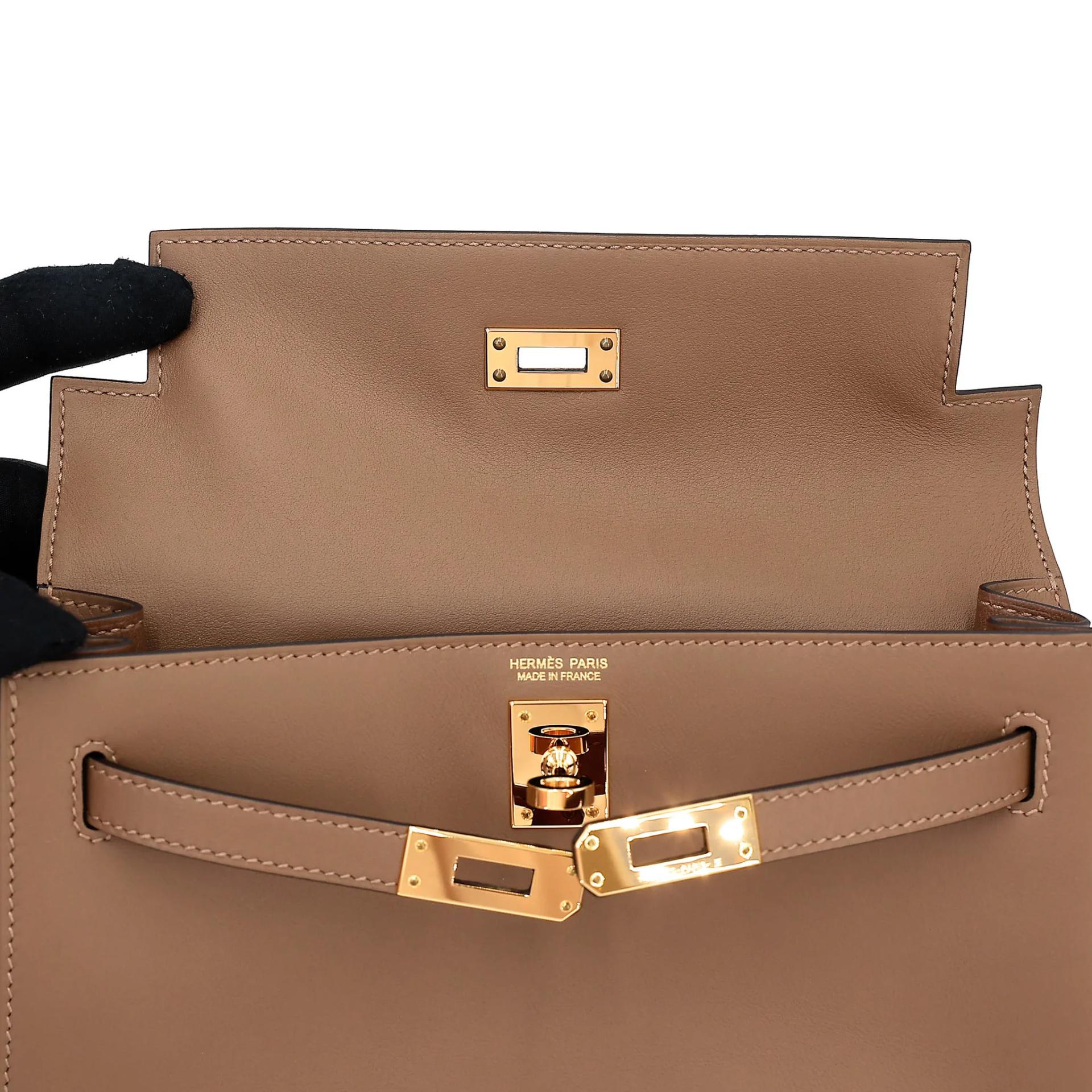 Unused ( Rank NS ) HERMÈS Kelly Danse Beige de Weimar (D0) Swift Gold hardware U (2022) - 12