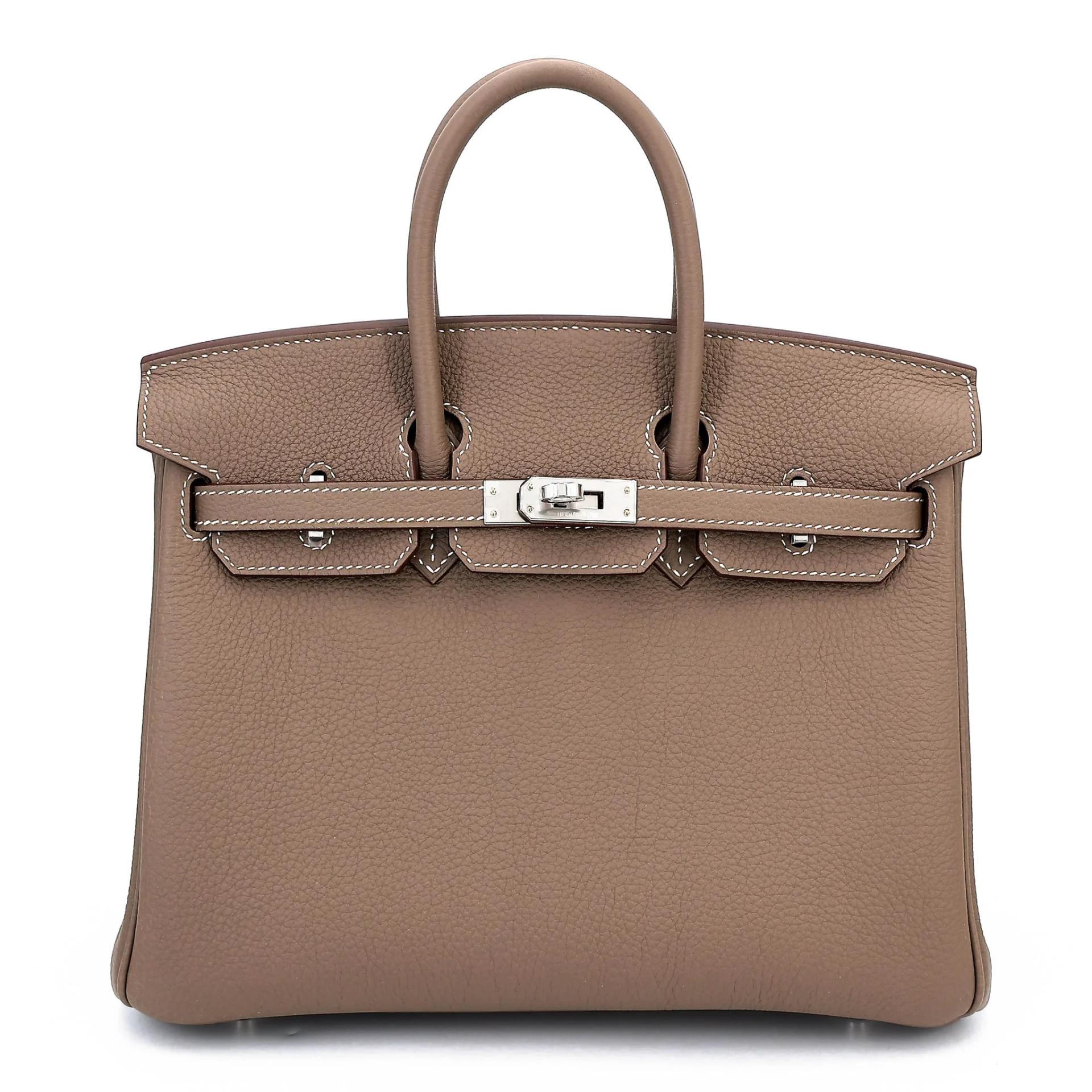 Brand New ( Rank N ) HERMÈS Birkin 25 Etoupe (18) Togo Palladium hardware G (2026) - 1