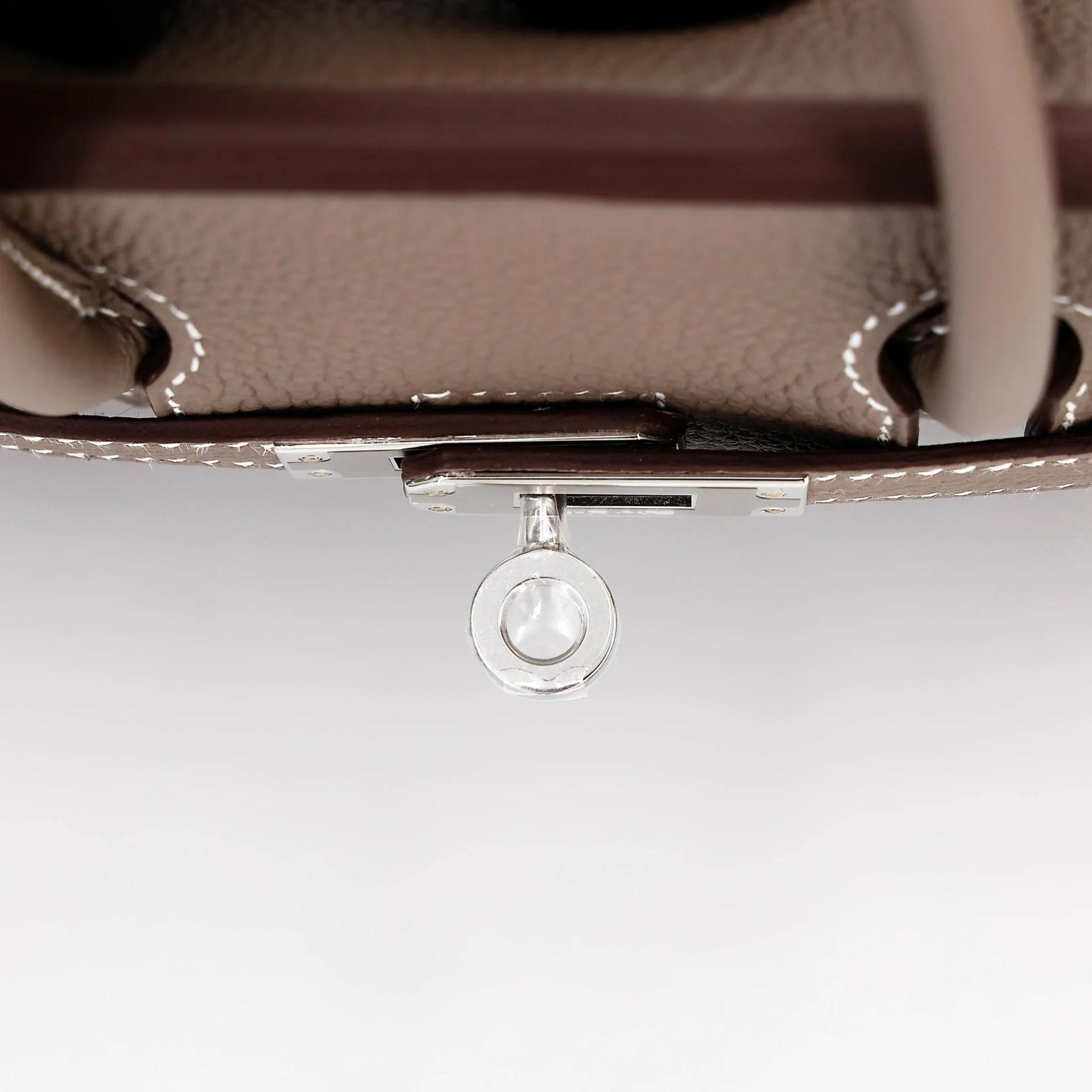 Brand New ( Rank N ) HERMÈS Birkin 25 Etoupe (18) Togo Palladium hardware G (2026) - 9