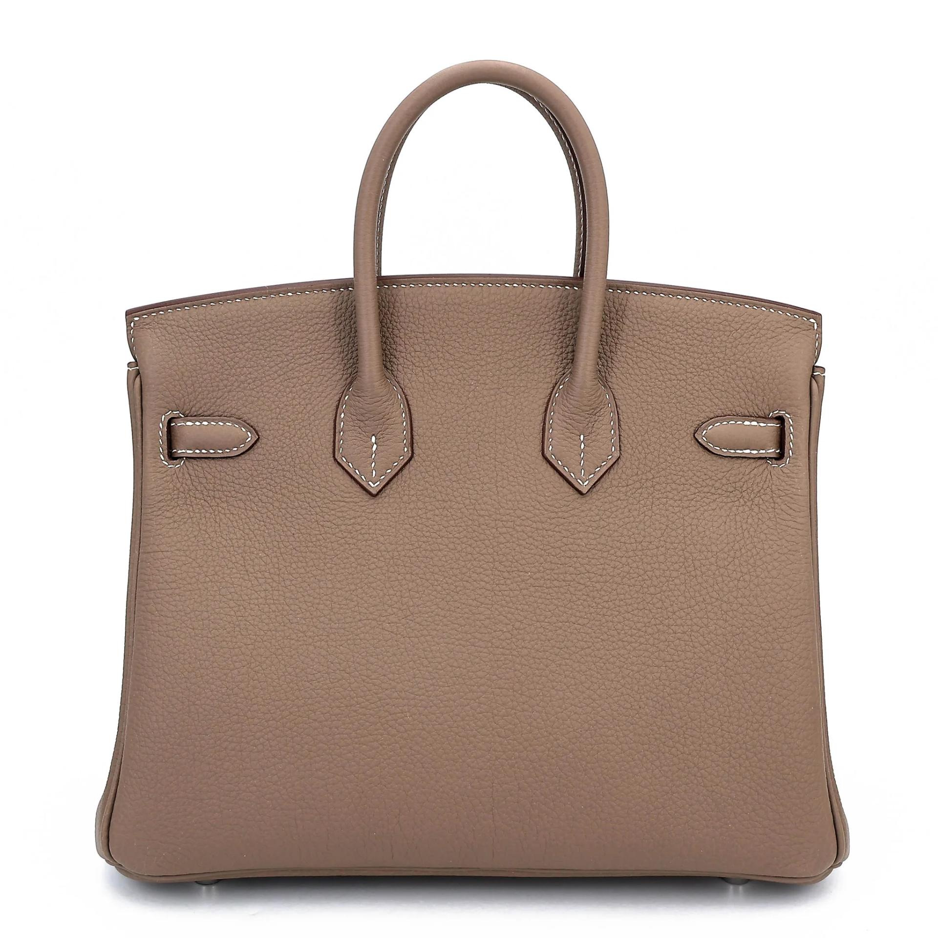 Brand New ( Rank N ) HERMÈS Birkin 25 Etoupe (18) Togo Palladium hardware G (2026) - 2