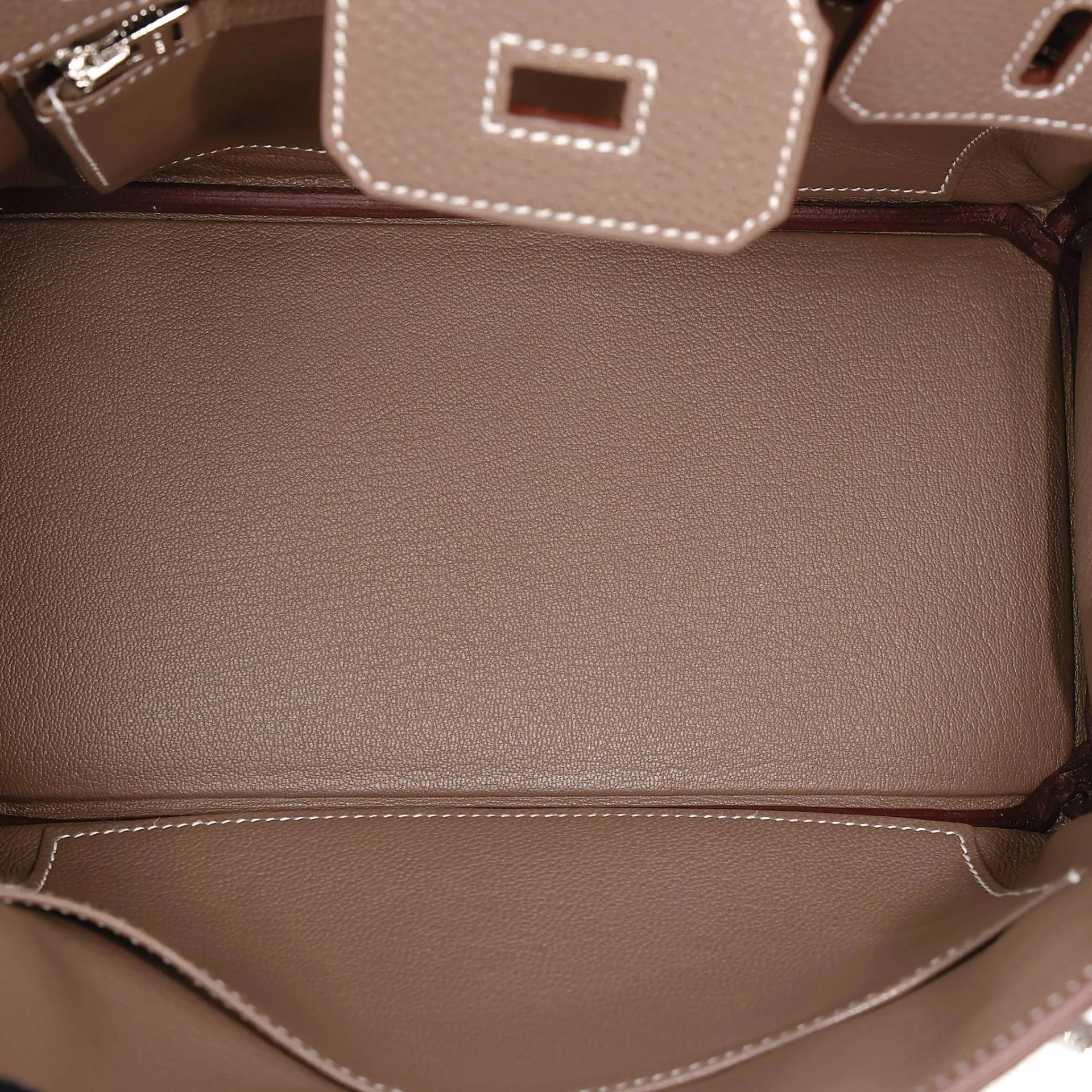 Brand New ( Rank N ) HERMÈS Birkin 25 Etoupe (18) Togo Palladium hardware G (2026) - 15