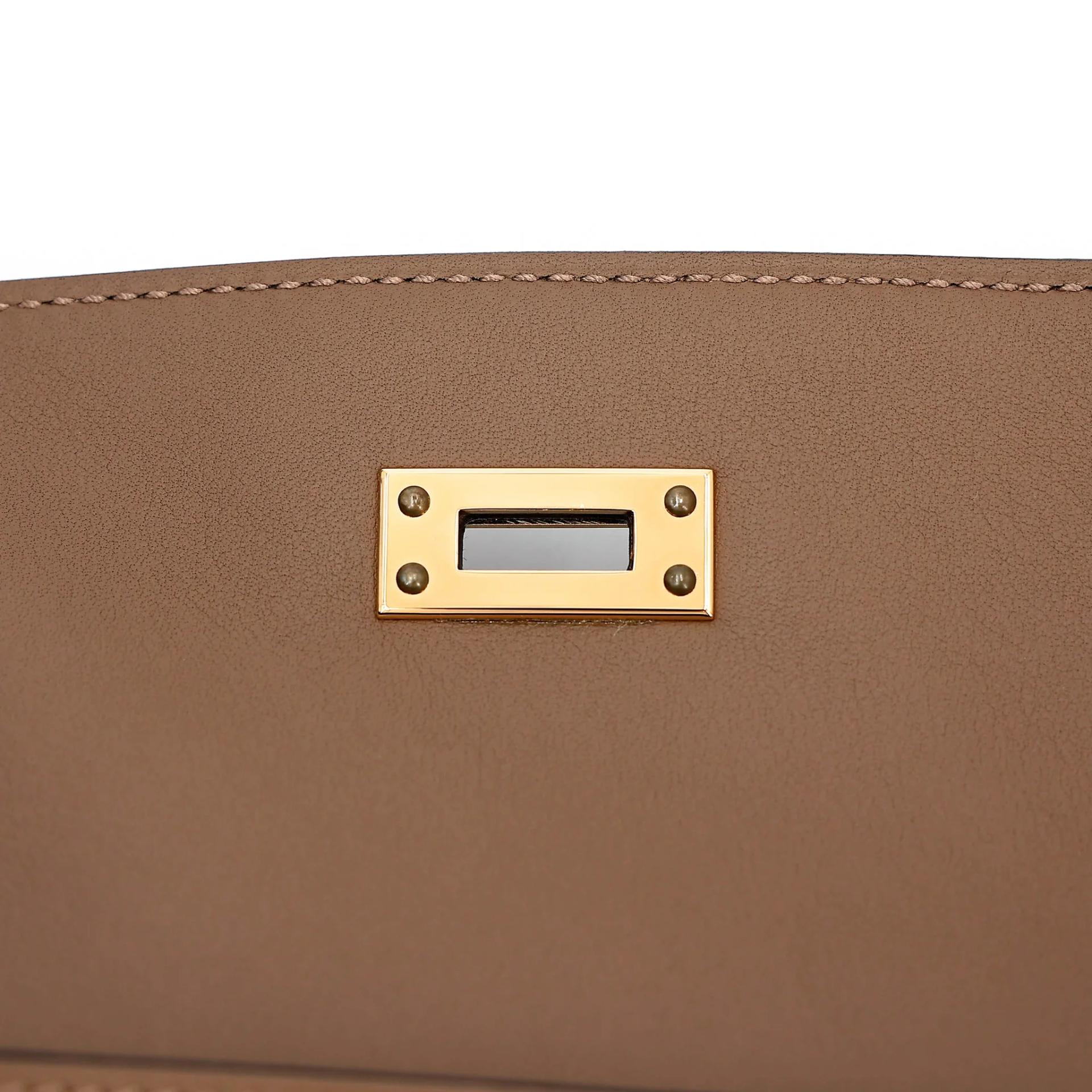Unused ( Rank NS ) HERMÈS Kelly Danse Beige de Weimar (D0) Swift Gold hardware U (2022) - 11