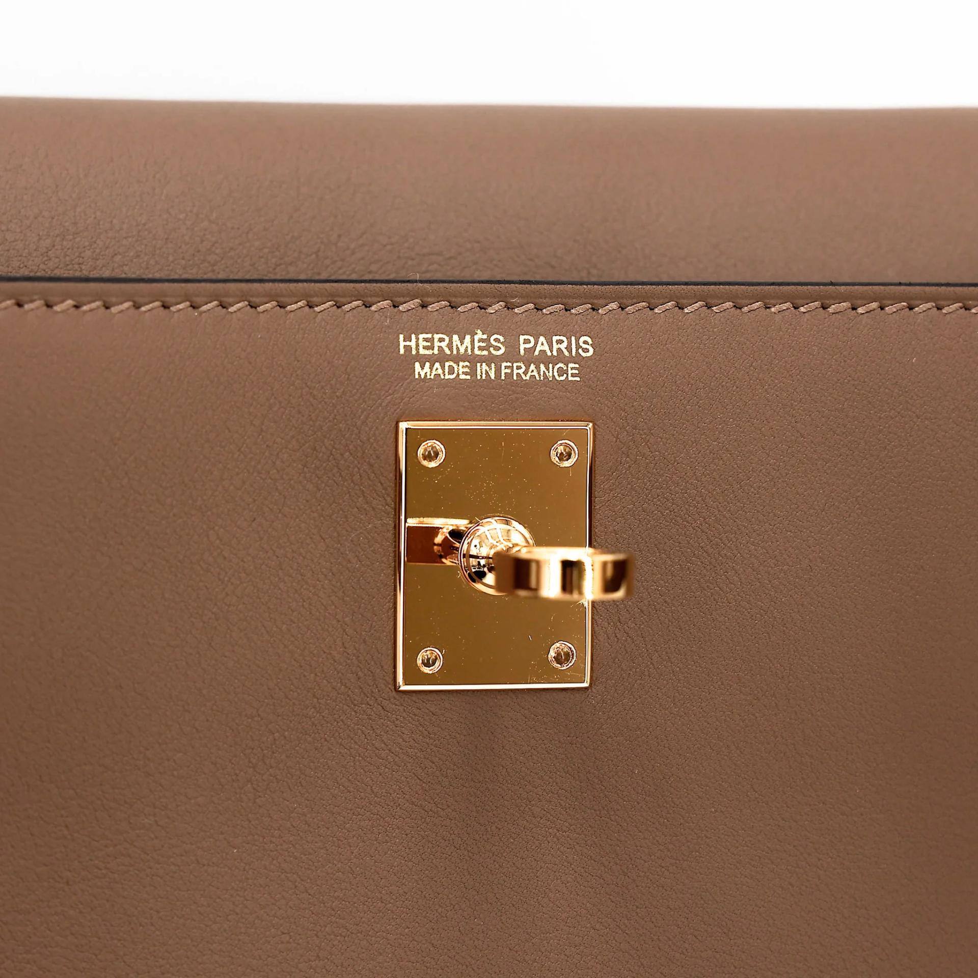 Unused ( Rank NS ) HERMÈS Kelly Danse Beige de Weimar (D0) Swift Gold hardware U (2022) - 13