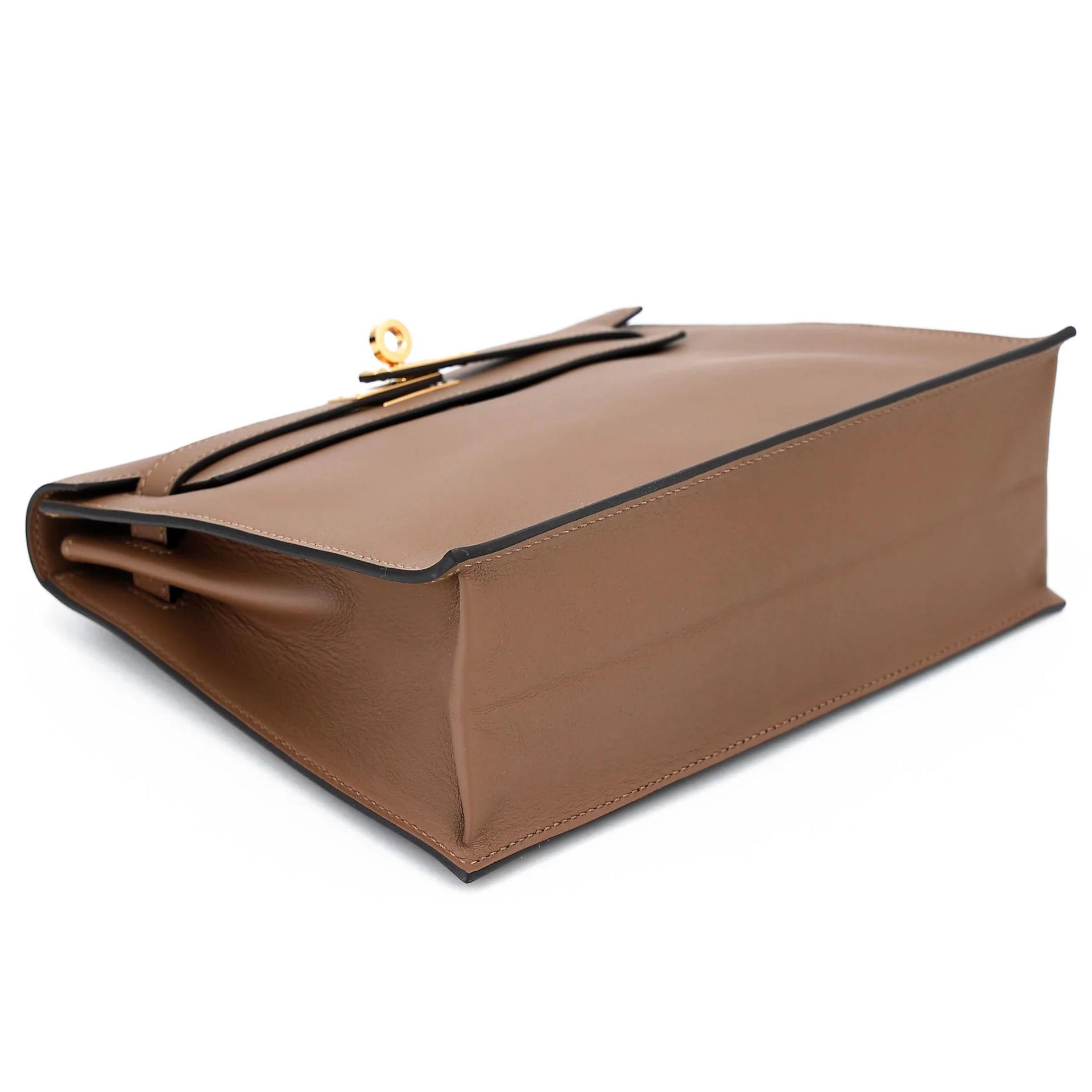 Unused ( Rank NS ) HERMÈS Kelly Danse Beige de Weimar (D0) Swift Gold hardware U (2022) - 4