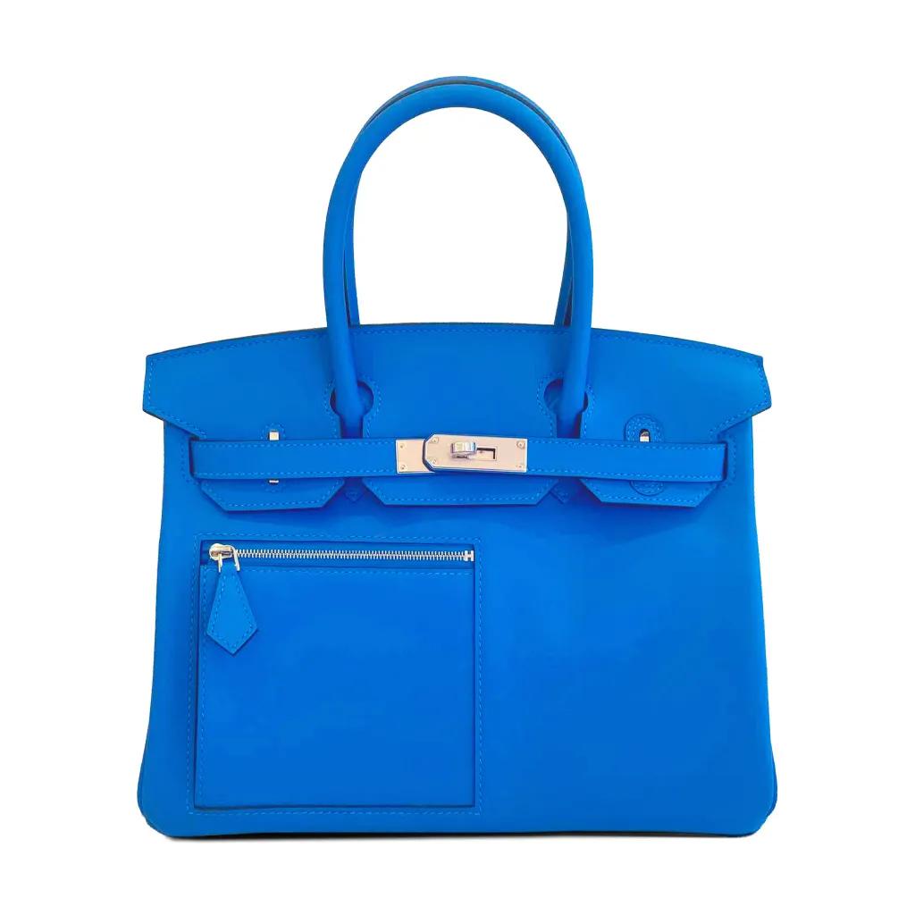 Birkin 30 Colormatic Bleu Hydra (T7)