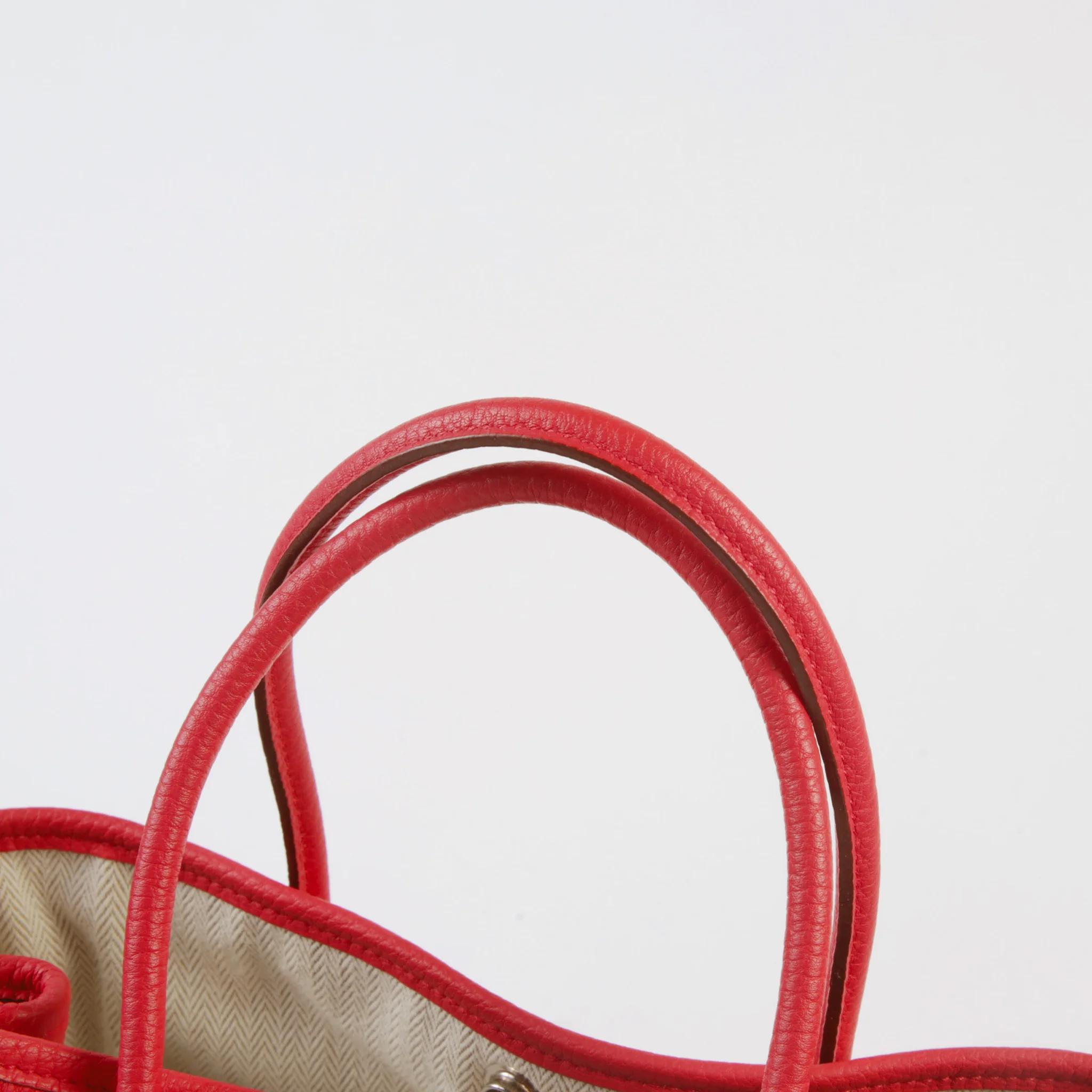 Very Good ( Rank A) HERMÈS Garden Party TPM Bougainvillea (A5) Negonda Palladium hardware T (2015) - 3