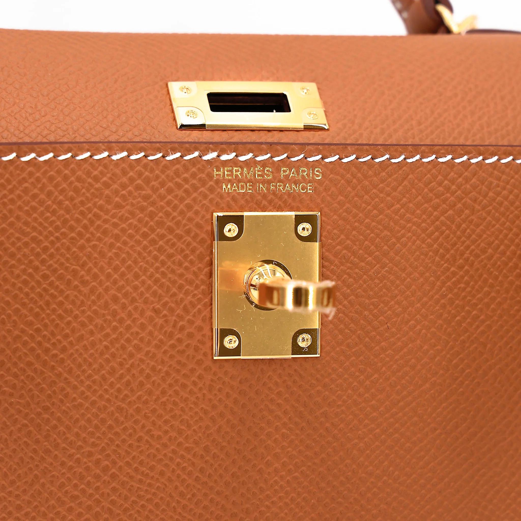 Brand New ( Rank N ) HERMÈS Mini Kelly II Gold (37) Epsom Gold hardware G (2026) - 13