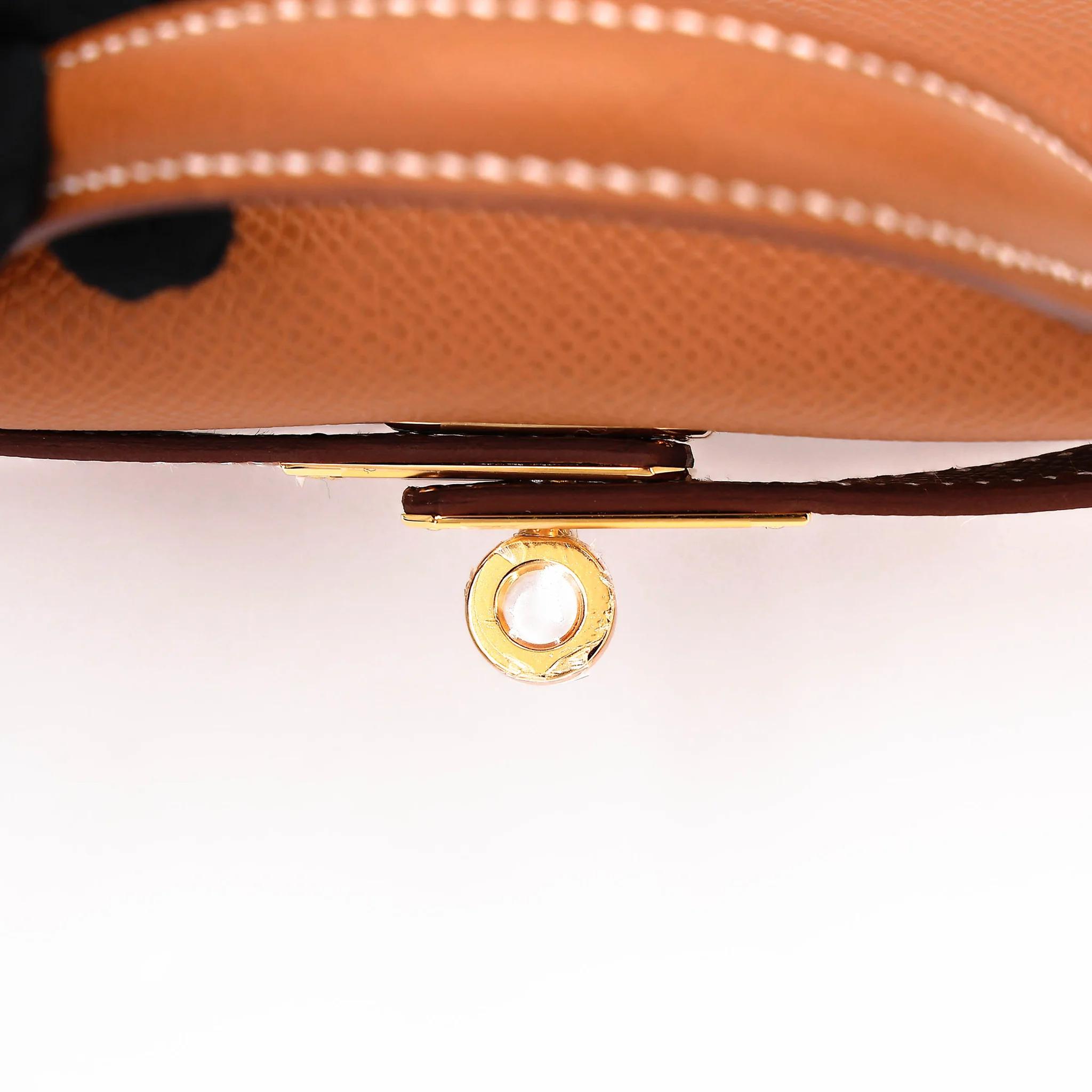 Brand New ( Rank N ) HERMÈS Mini Kelly II Gold (37) Epsom Gold hardware G (2026) - 9