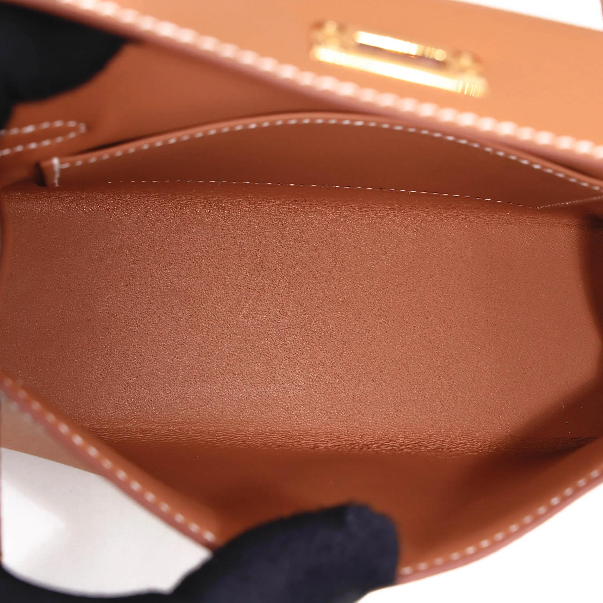 Brand New ( Rank N ) HERMÈS Mini Kelly II Gold (37) Epsom Gold hardware G (2026) - 17