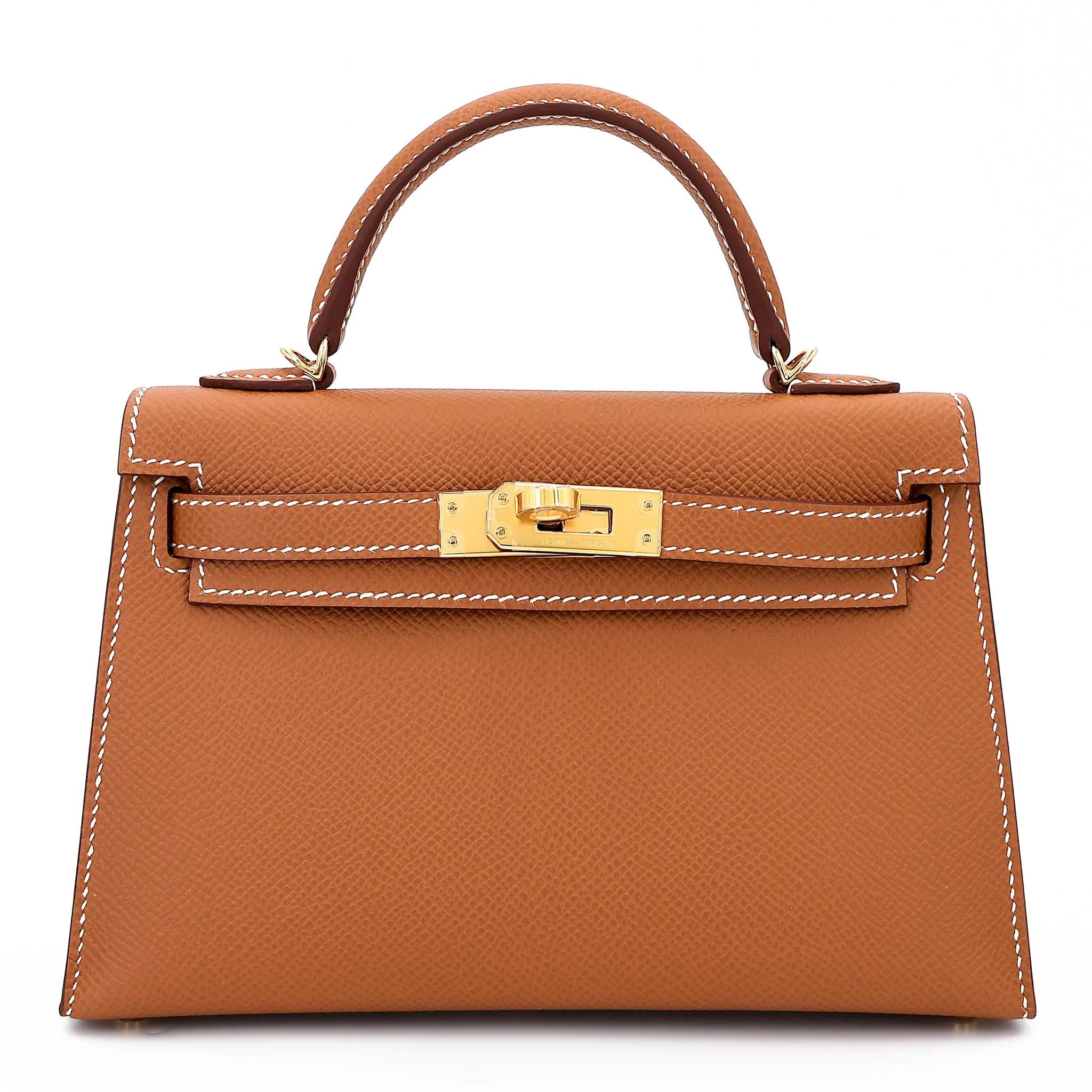 Brand New ( Rank N ) HERMÈS Mini Kelly II Gold (37) Epsom Gold hardware G (2026) - 1