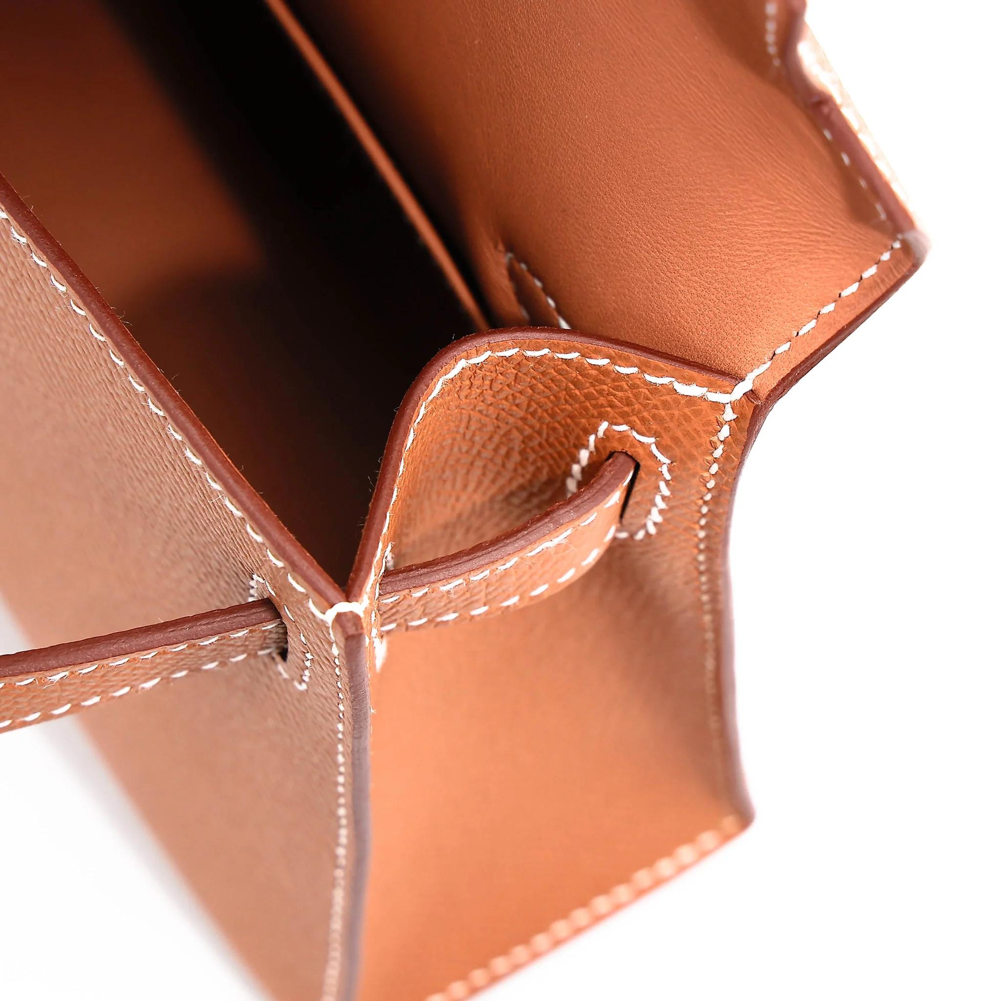 Brand New ( Rank N ) HERMÈS Mini Kelly II Gold (37) Epsom Gold hardware G (2026) - 15