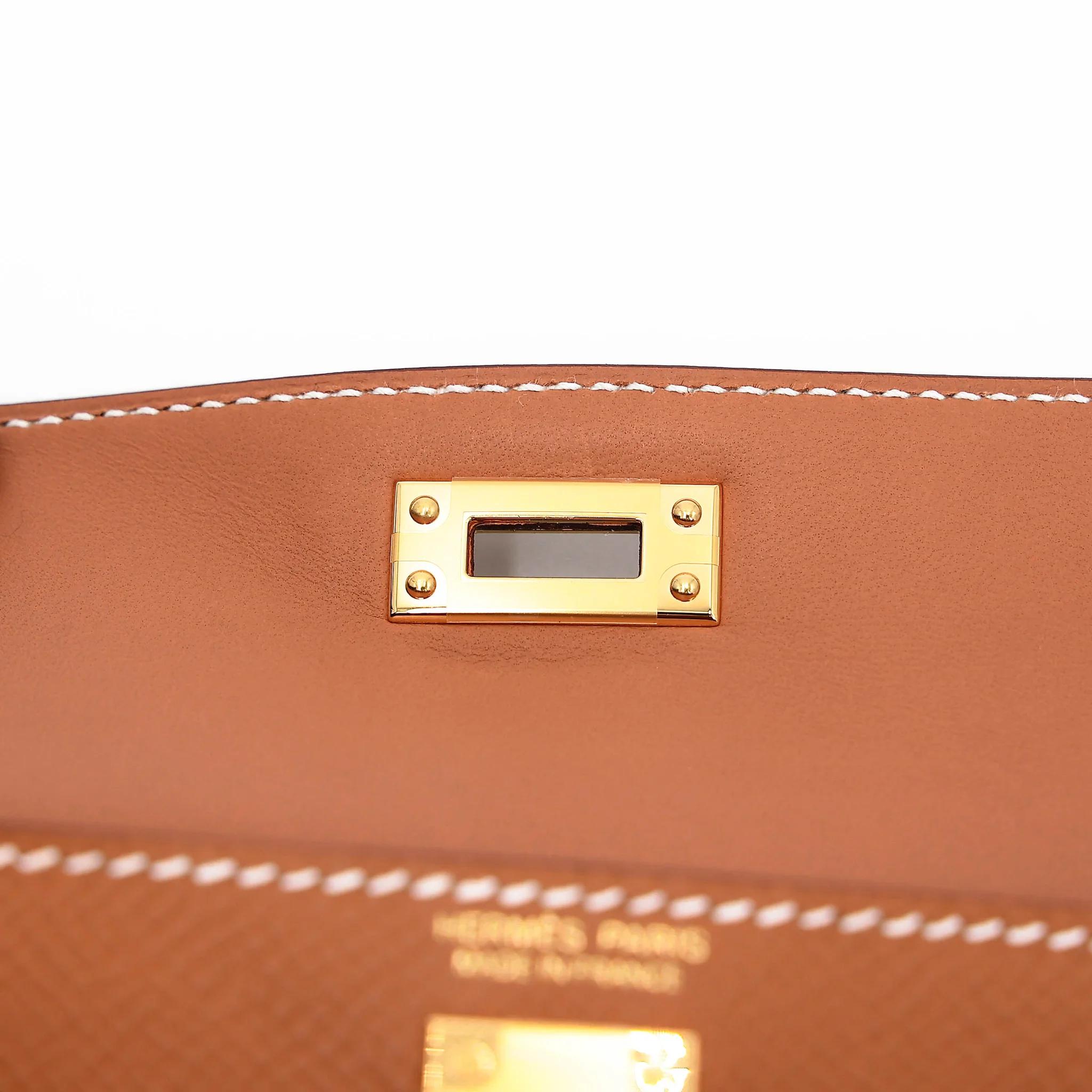Brand New ( Rank N ) HERMÈS Mini Kelly II Gold (37) Epsom Gold hardware G (2026) - 11