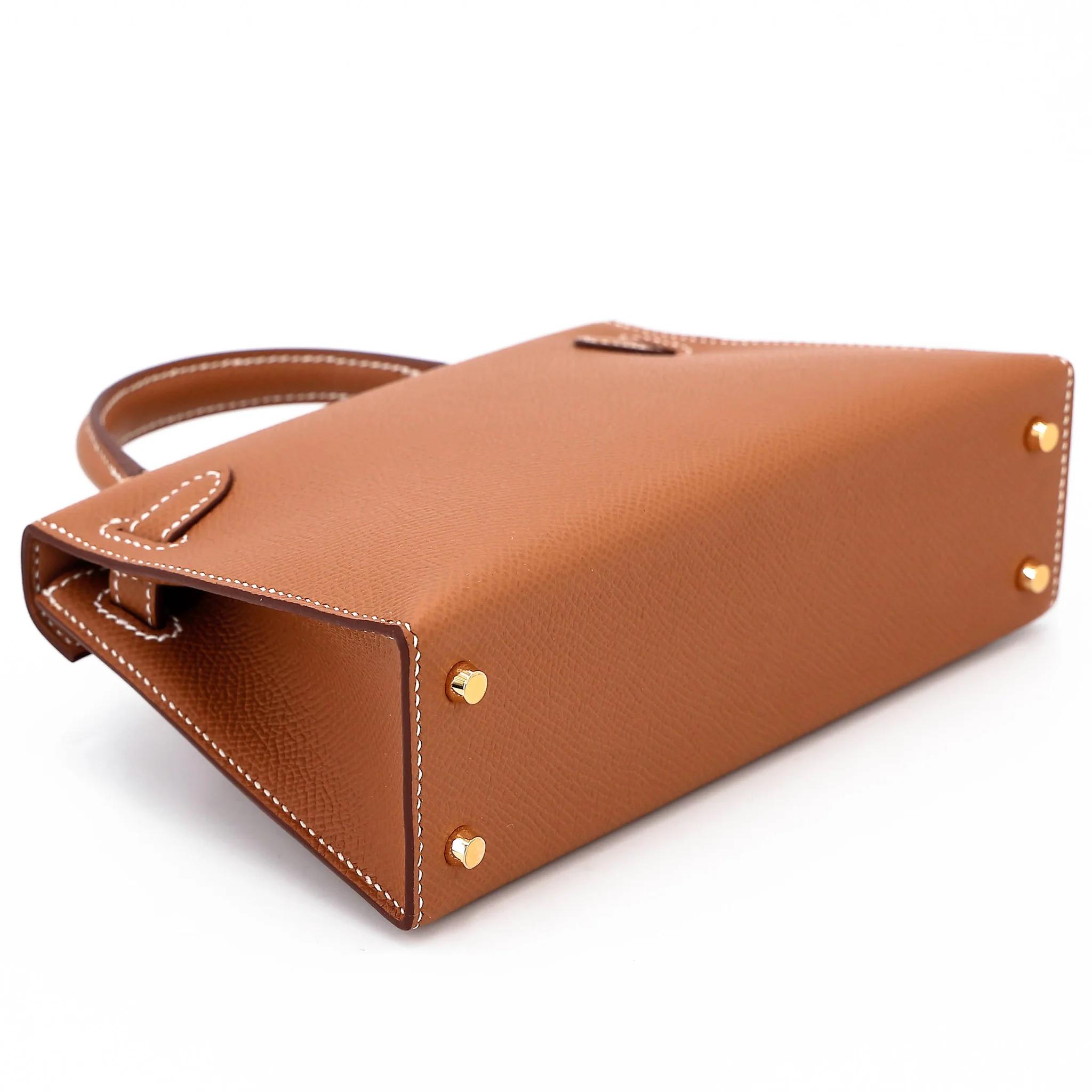 Brand New ( Rank N ) HERMÈS Mini Kelly II Gold (37) Epsom Gold hardware G (2026) - 7