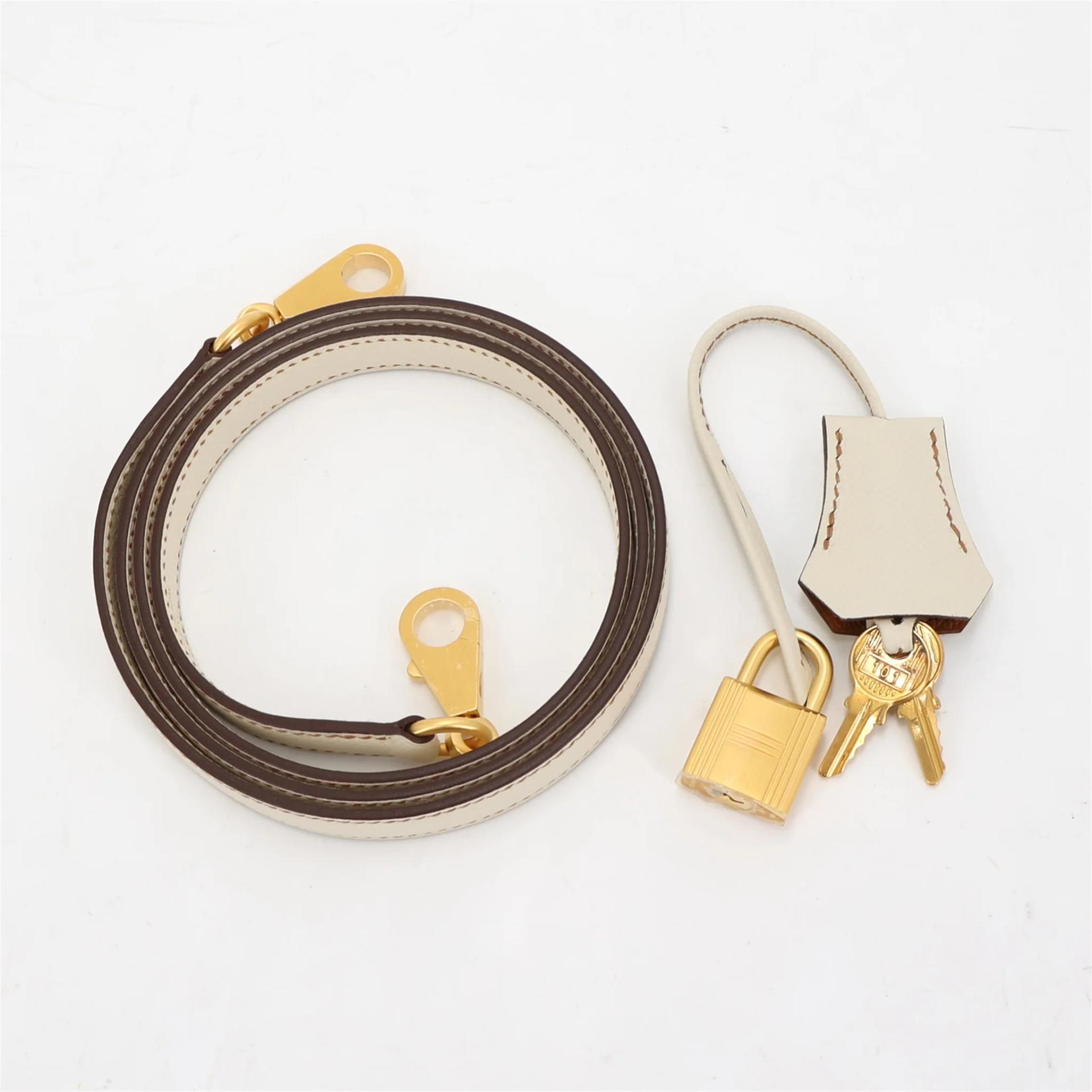 Unused ( Rank NS ) HERMÈS Special Order Kelly 25 Sellier Gold (37) Craie (10) Epsom Brushed Gold hardware W (2024) - 17