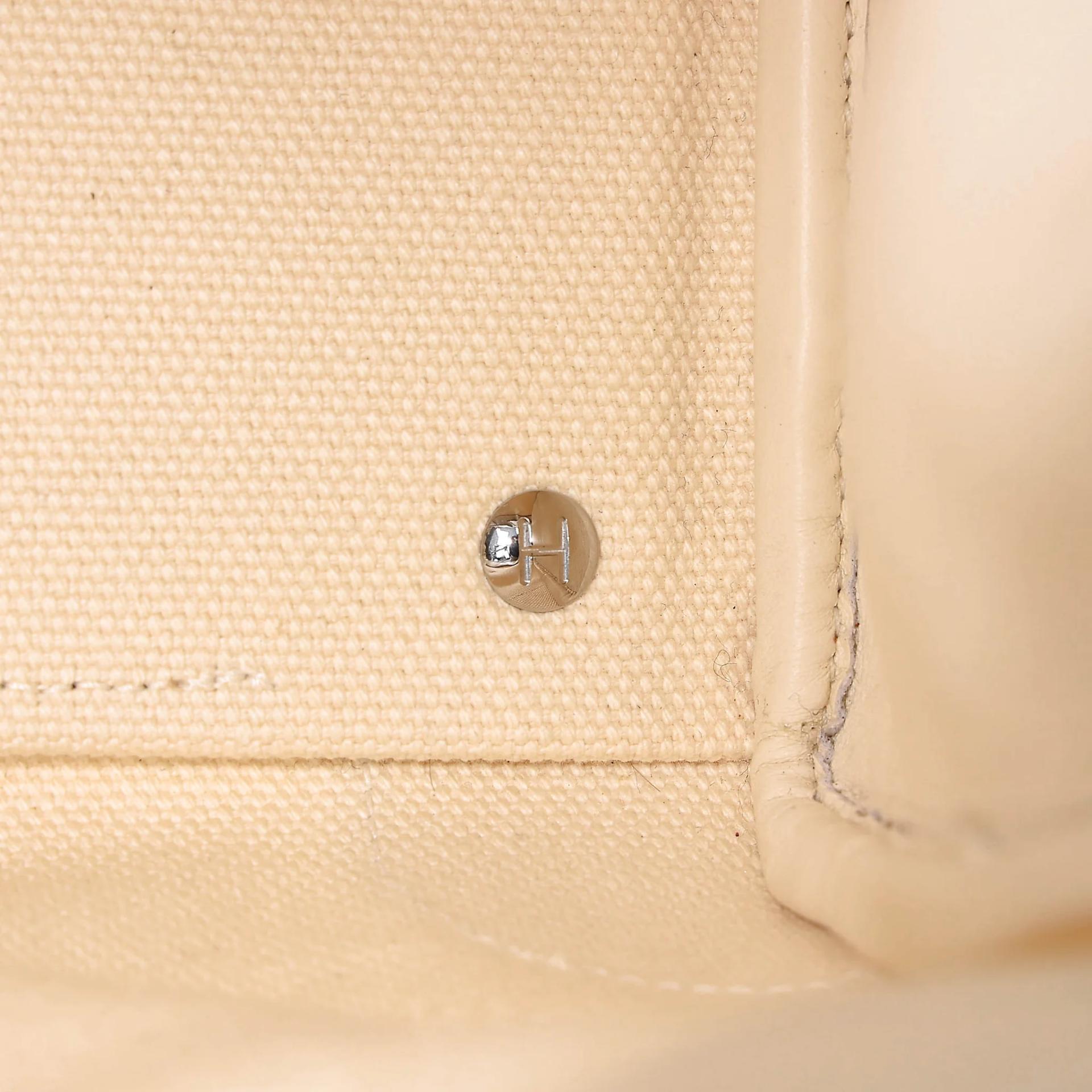 Excellent ( Rank SA ) HERMÈS Limited Edition Birkin Cargo 25 Nata (I2) Swift Toile Goeland canvas Palladium hardware U (2022) - 26