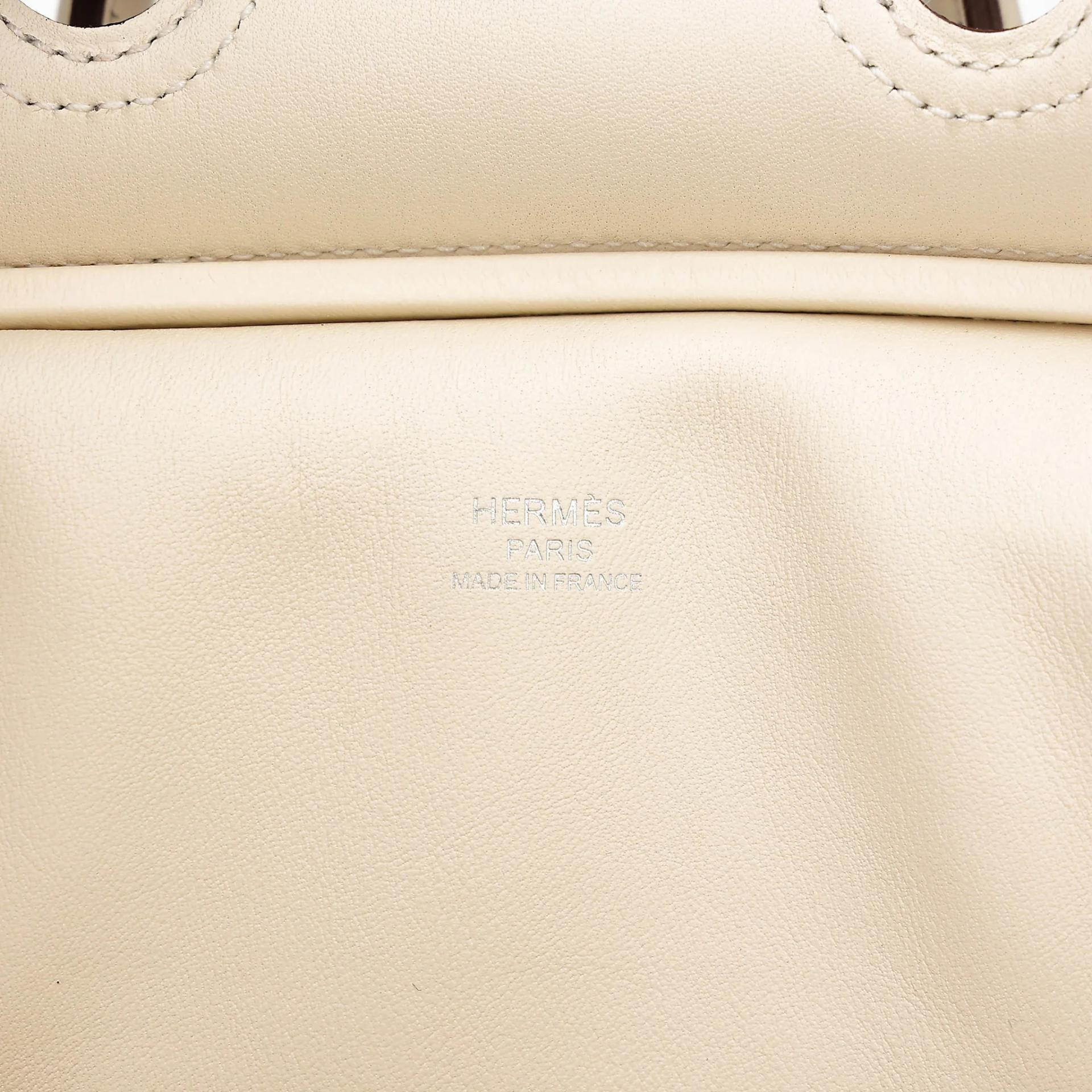 Excellent ( Rank SA ) HERMÈS Limited Edition Birkin Cargo 25 Nata (I2) Swift Toile Goeland canvas Palladium hardware U (2022) - 22