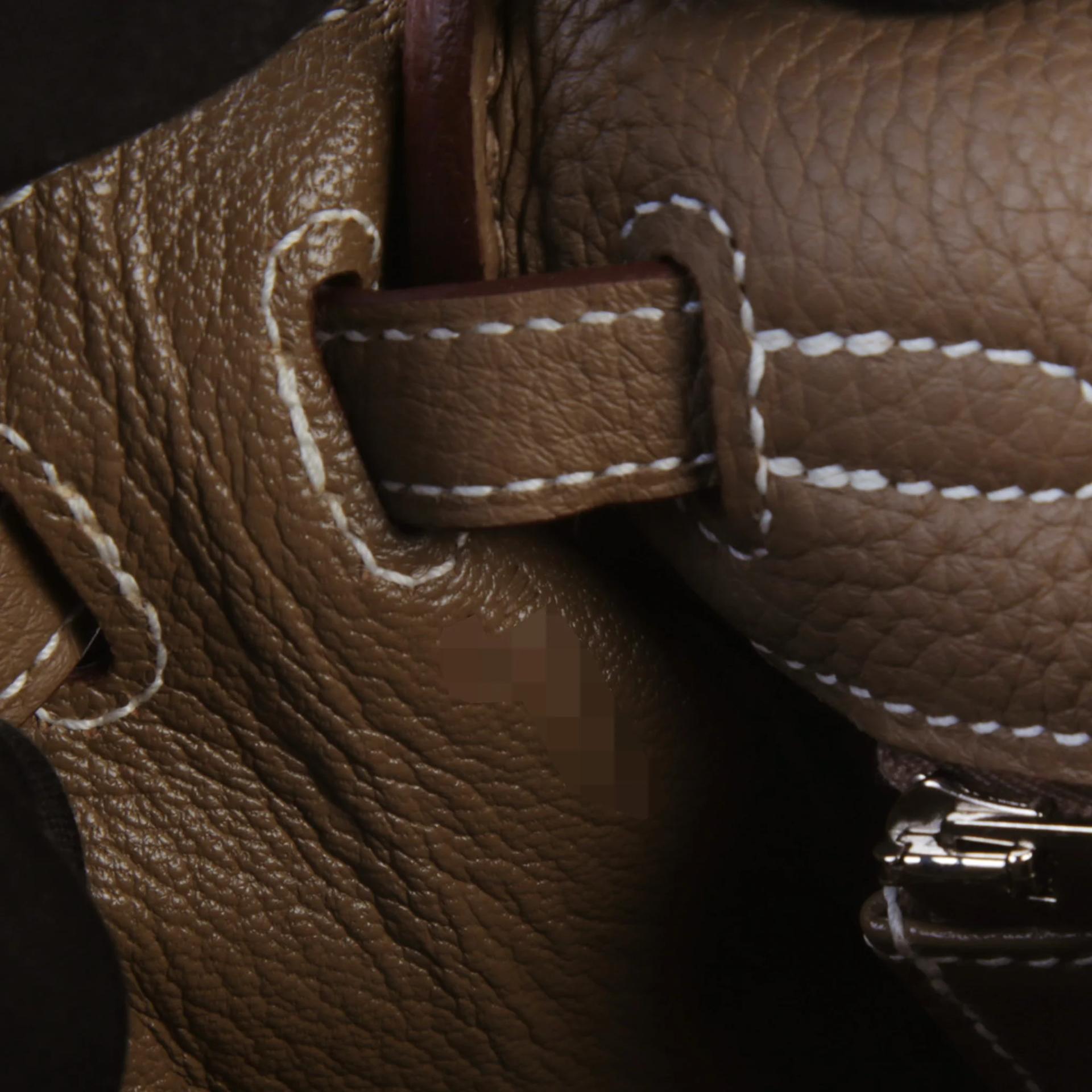 Unused ( Rank NS ) HERMÈS Kelly 25 Etoupe (18) Togo Palladium hardware W (2024) - 13