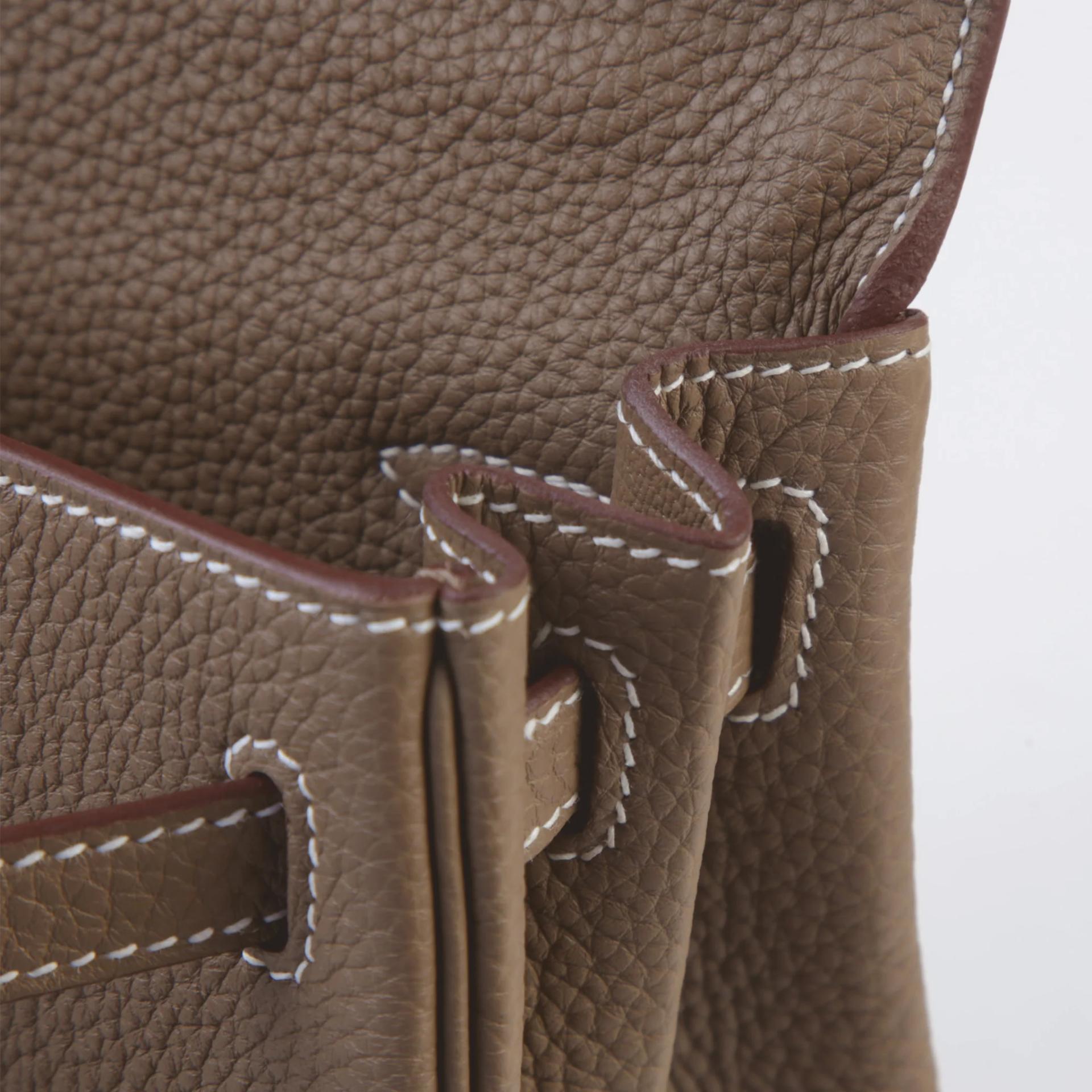 Unused ( Rank NS ) HERMÈS Kelly 25 Etoupe (18) Togo Palladium hardware W (2024) - 11