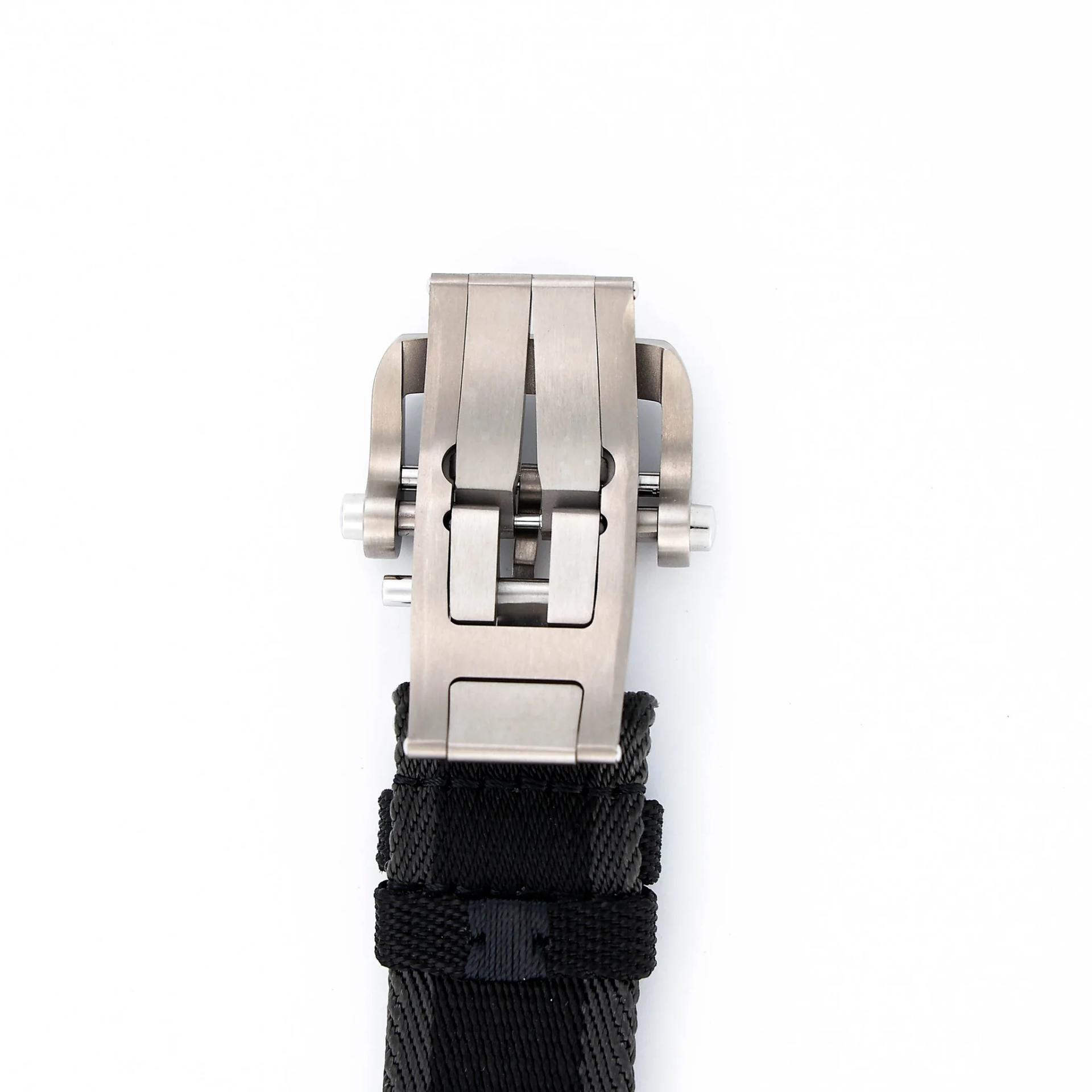 Brand New ( Rank N ) HERMÈS Watch Heure H Black Nylon Titanium - 9