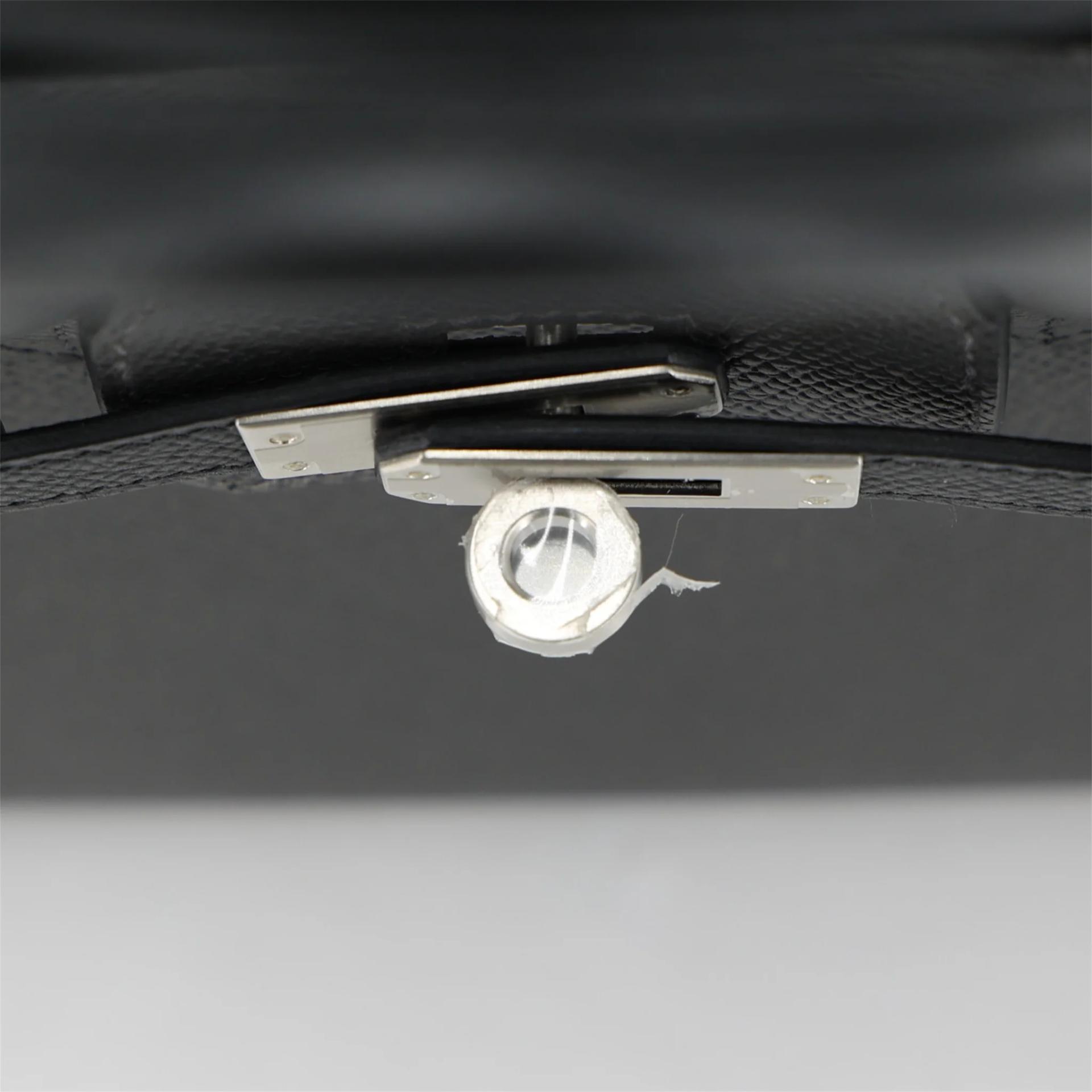 Brand New ( Rank N ) HERMÈS Special Order Birkin 25 sellier Black Graphite (88) Epsom Brushed Palladium K (2025) - 9
