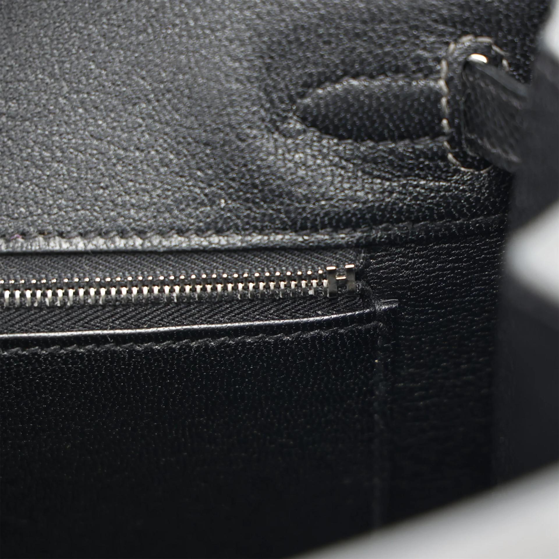 Brand New ( Rank N ) HERMÈS Special Order Birkin 25 sellier Black Graphite (88) Epsom Brushed Palladium K (2025) - 15