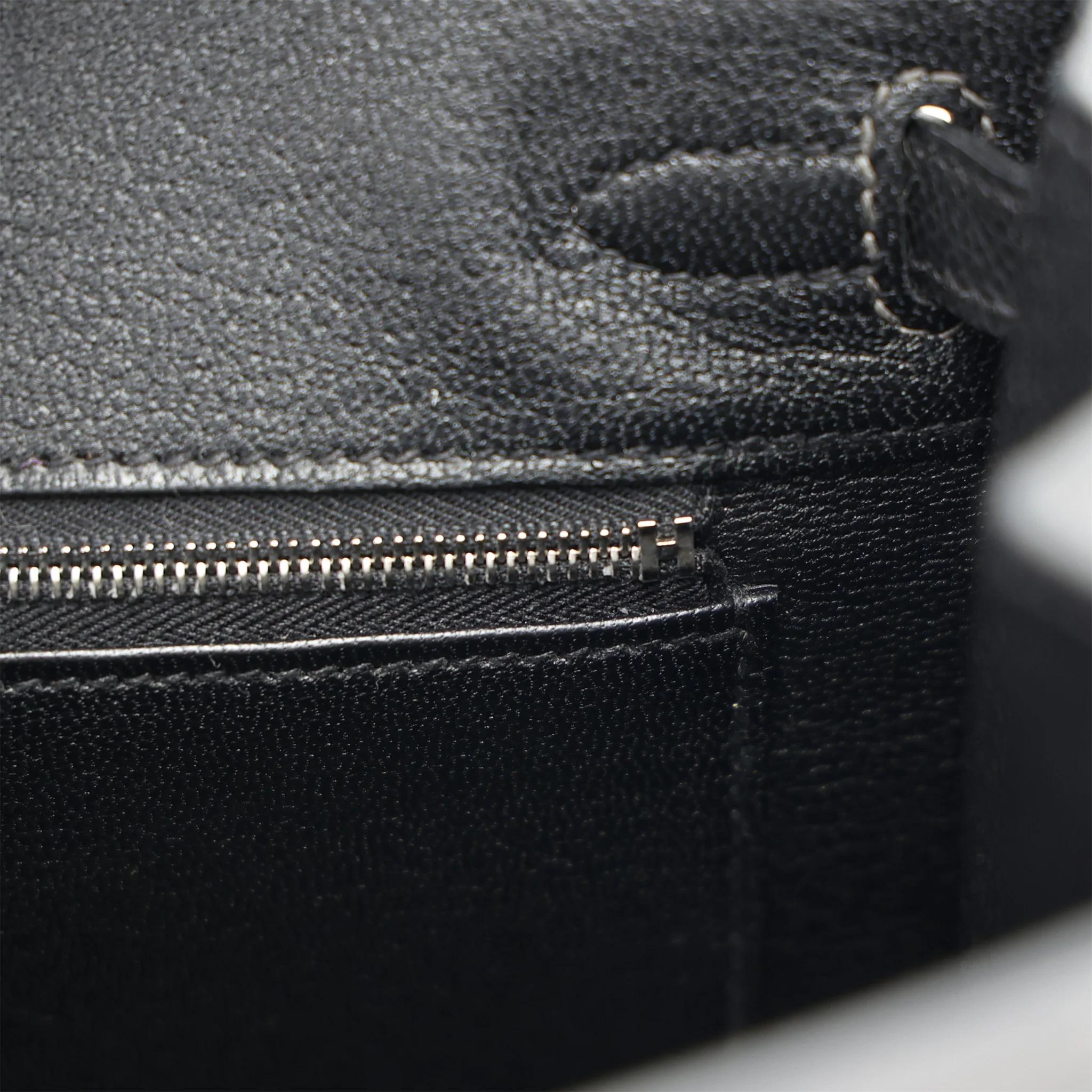 Brand New ( Rank N ) HERMÈS Special Order Birkin 25 sellier Black Graphite (88) Epsom Brushed Palladium K (2025) - 15