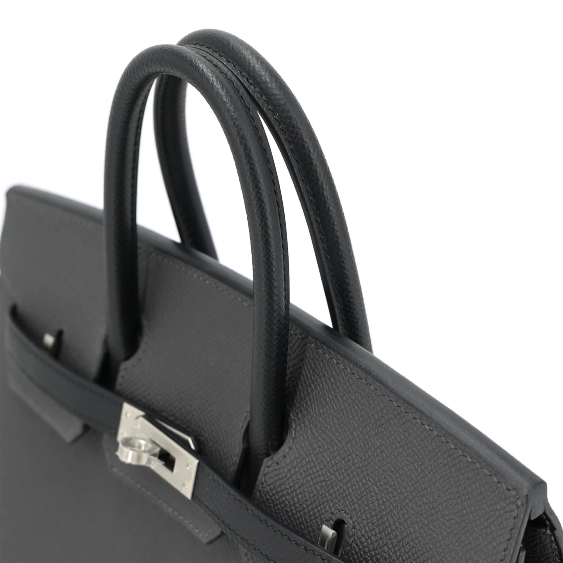Brand New ( Rank N ) HERMÈS Special Order Birkin 25 sellier Black Graphite (88) Epsom Brushed Palladium K (2025) - 3