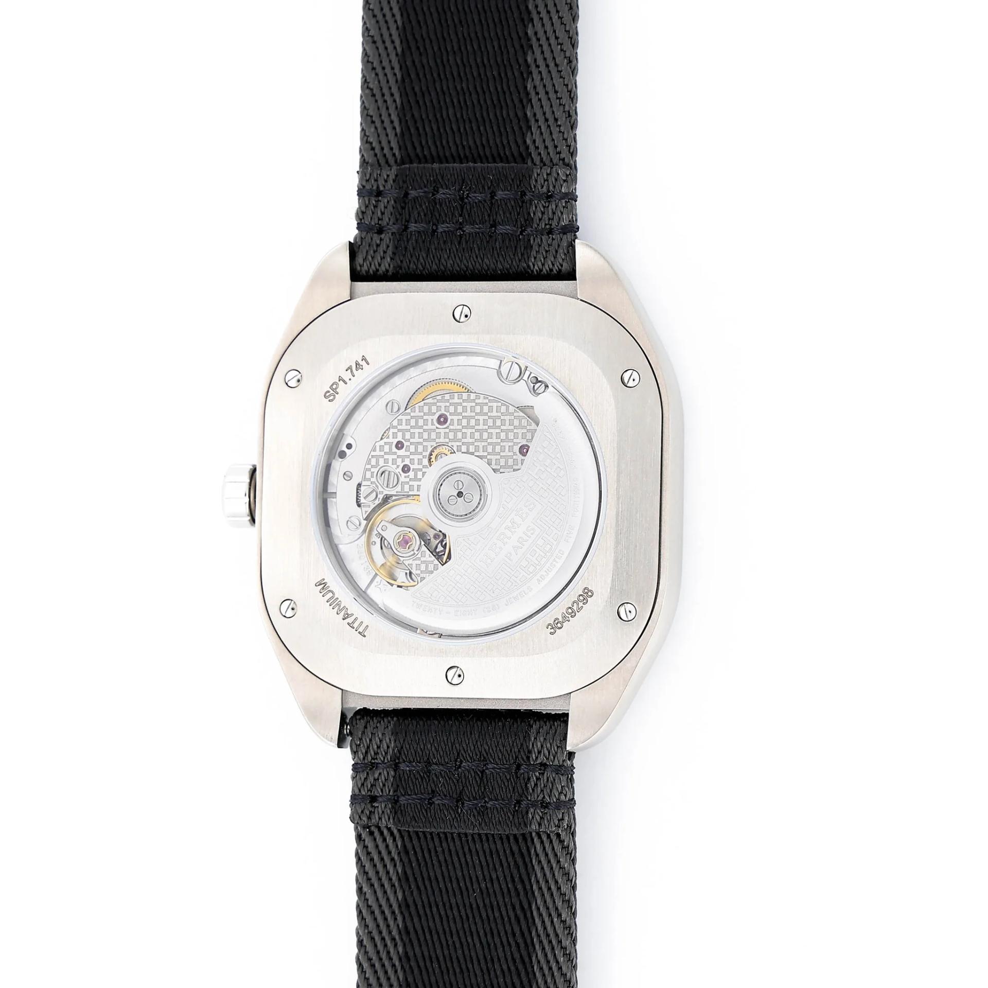 Brand New ( Rank N ) HERMÈS Watch Heure H Black Nylon Titanium - 5