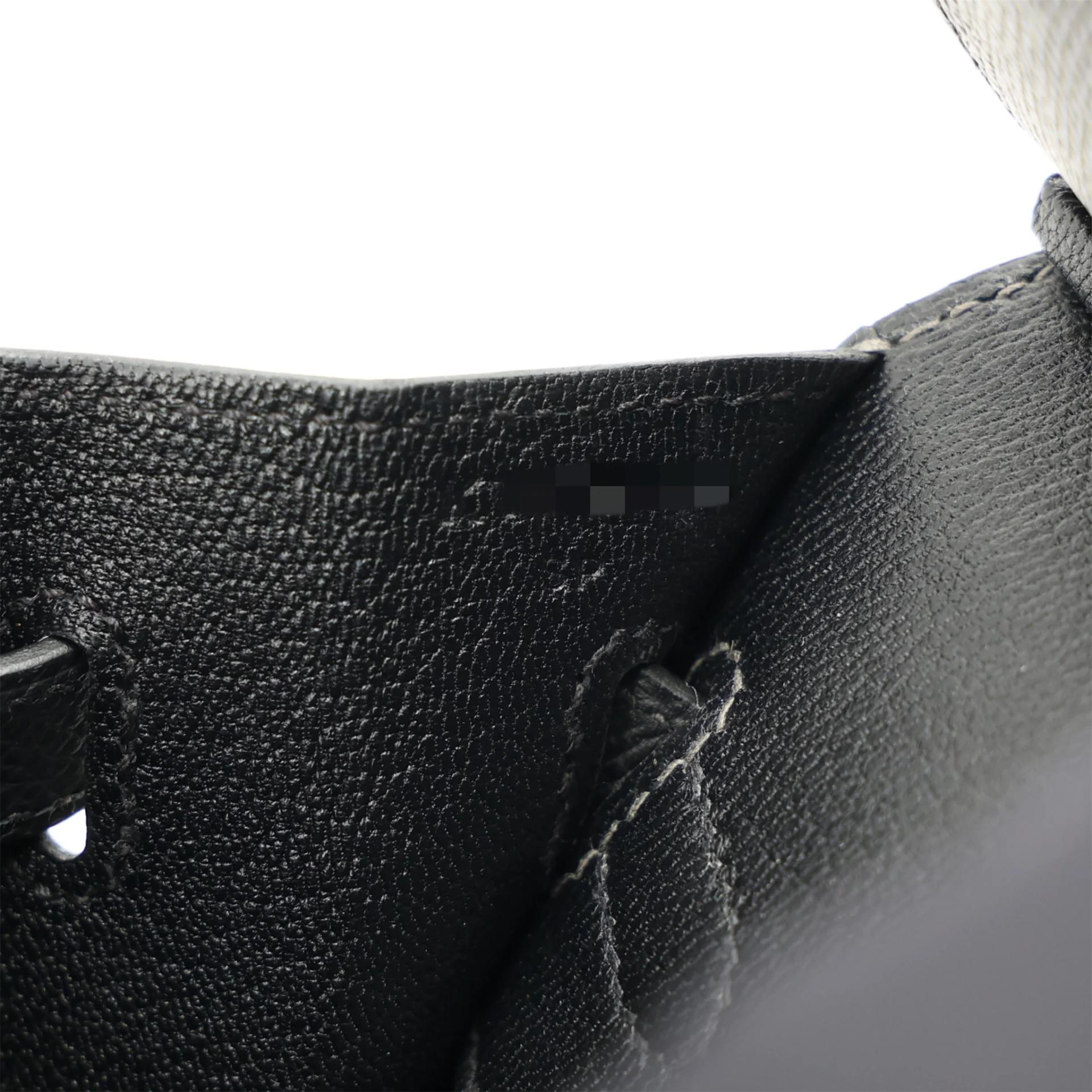 Brand New ( Rank N ) HERMÈS Special Order Birkin 25 sellier Black Graphite (88) Epsom Brushed Palladium K (2025) - 16