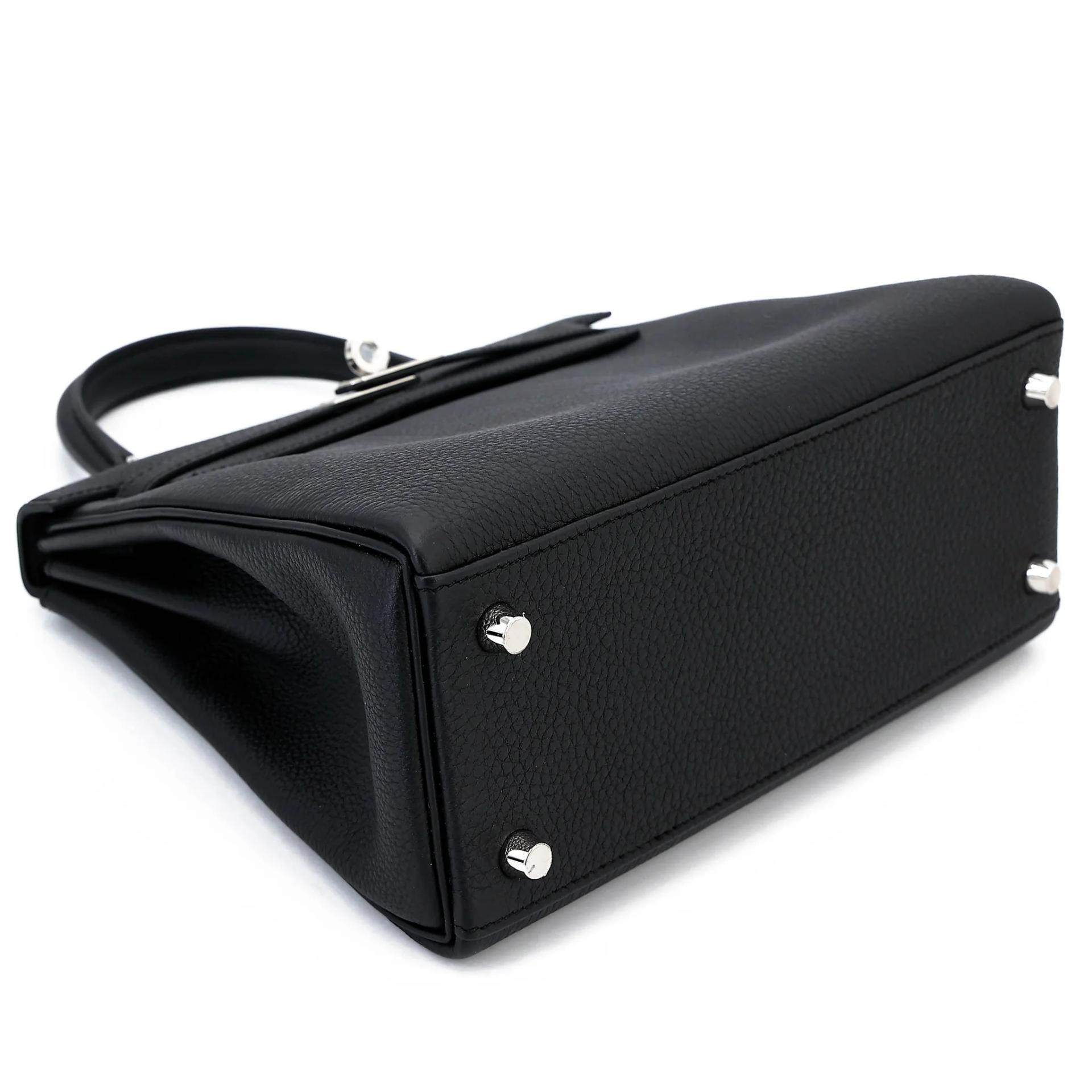 Brand New ( Rank N ) HERMÈS Kelly 25 Noir (89) Togo Palladium hardware G (2026) - 5