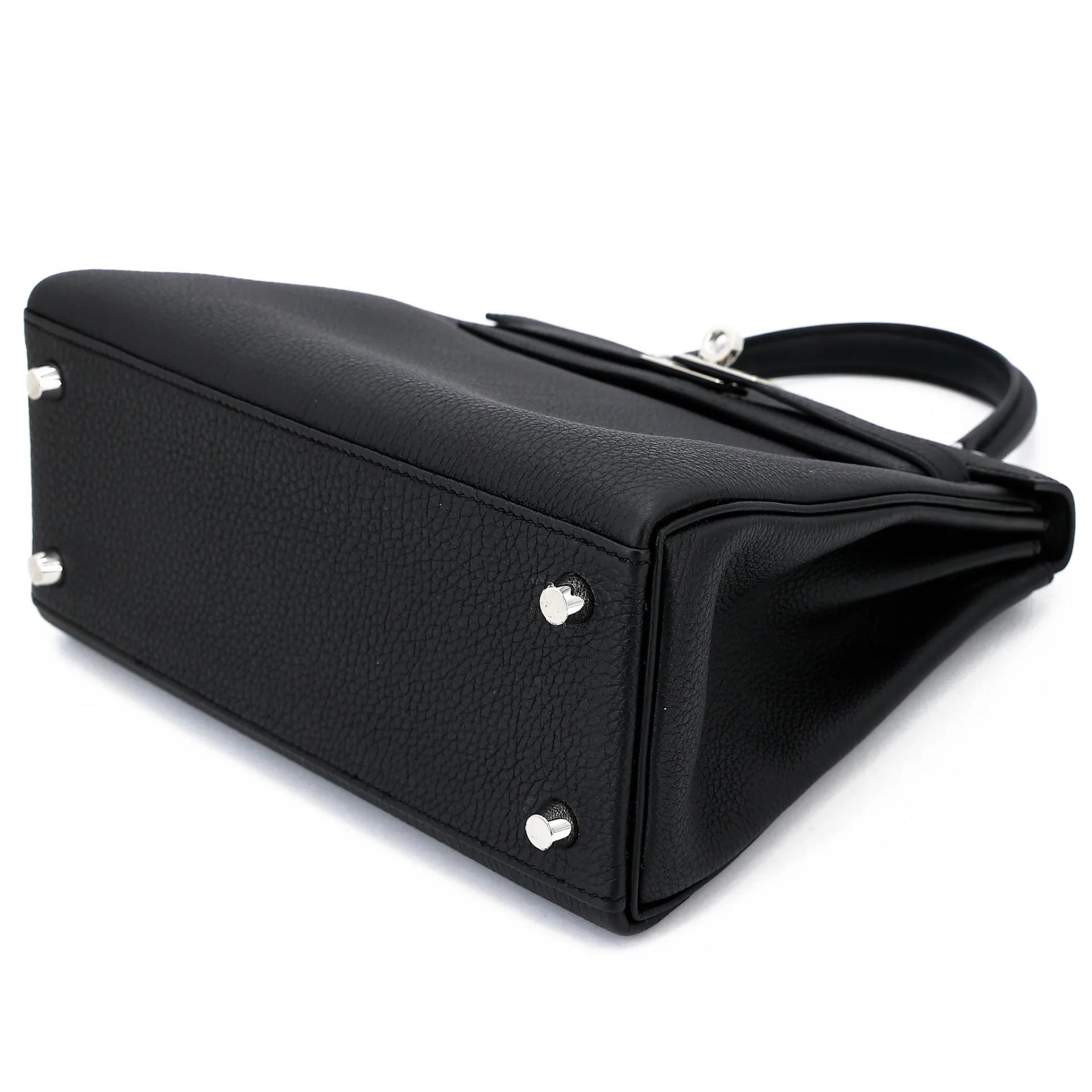 Brand New ( Rank N ) HERMÈS Kelly 25 Noir (89) Togo Palladium hardware G (2026) - 4