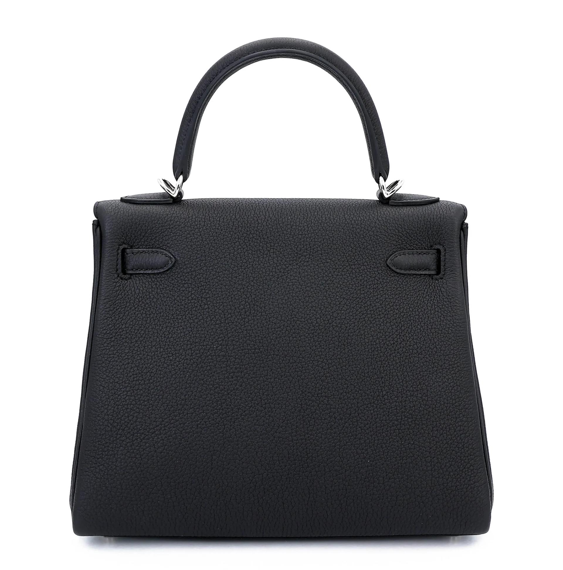 Brand New ( Rank N ) HERMÈS Kelly 25 Noir (89) Togo Palladium hardware G (2026) - 2