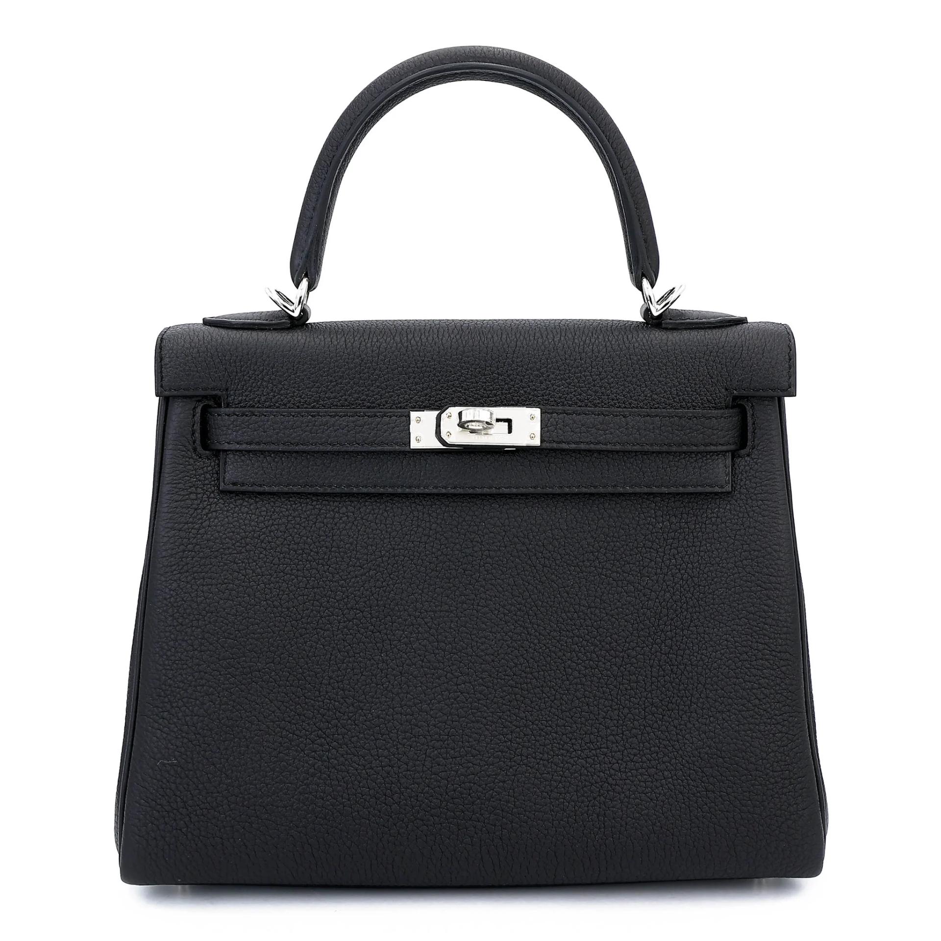 Brand New ( Rank N ) HERMÈS Kelly 25 Noir (89) Togo Palladium hardware G (2026) - 1
