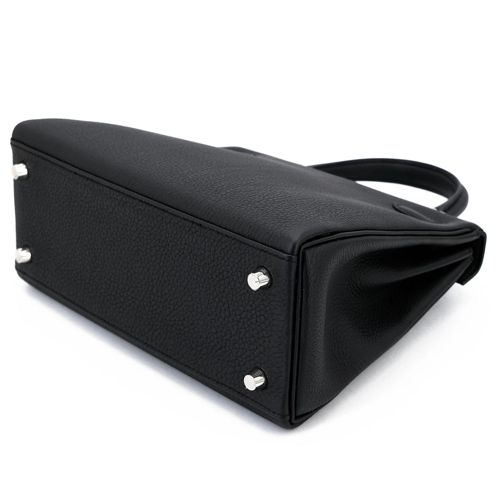 Brand New ( Rank N ) HERMÈS Kelly 25 Noir (89) Togo Palladium hardware G (2026) - 6