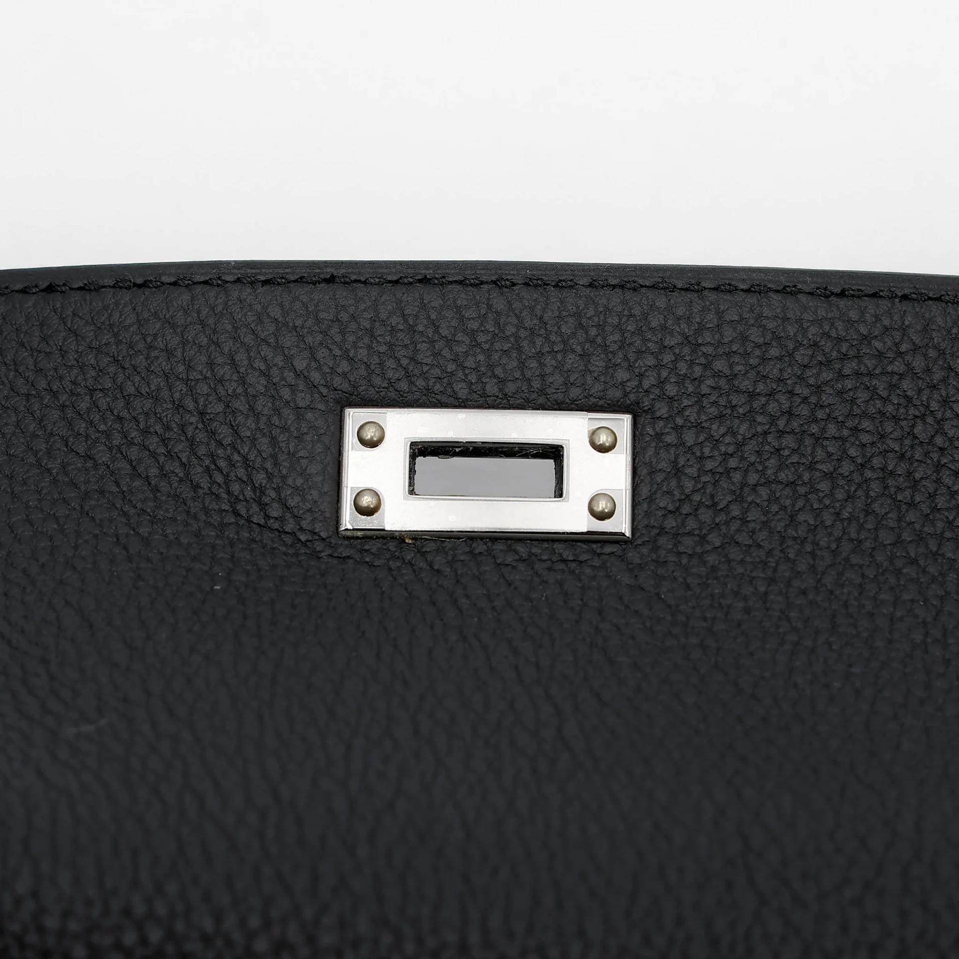 Brand New ( Rank N ) HERMÈS Kelly 25 Noir (89) Togo Palladium hardware G (2026) - 11