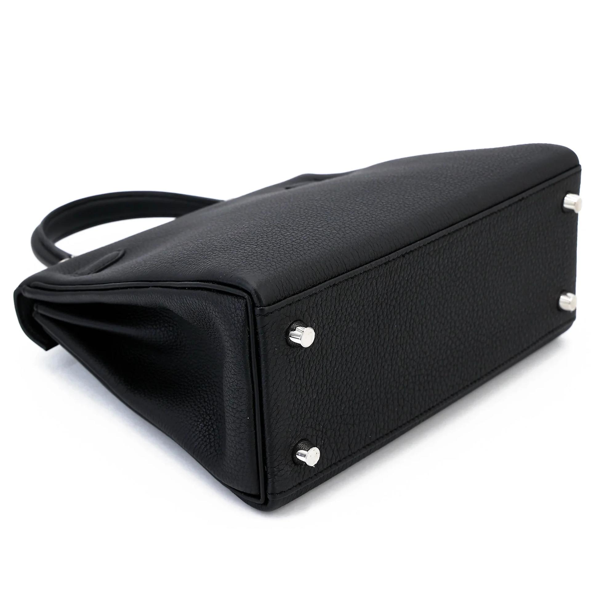 Brand New ( Rank N ) HERMÈS Kelly 25 Noir (89) Togo Palladium hardware G (2026) - 7