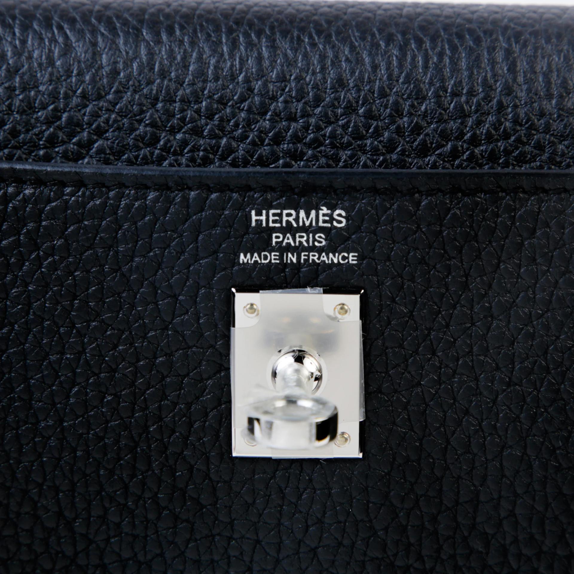 Brand New ( Rank N ) HERMÈS Kelly 25 Noir (89) Togo Palladium hardware G (2026) - 7