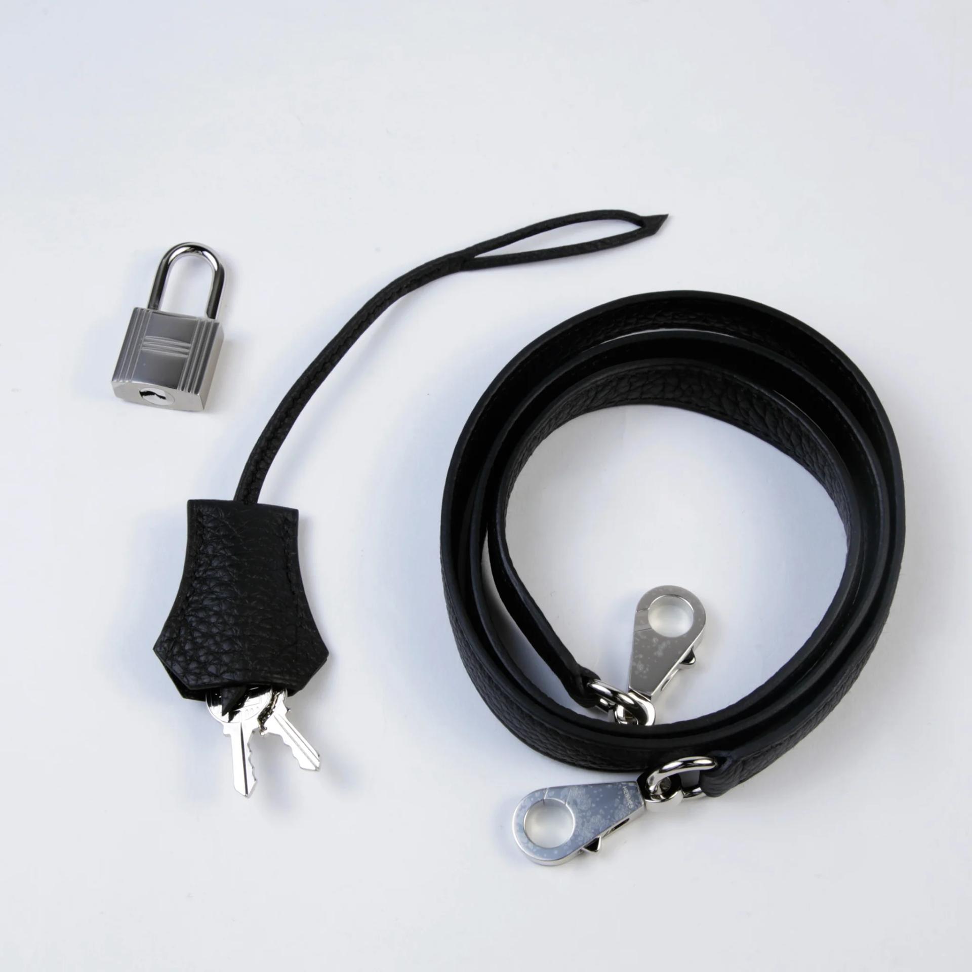 Brand New ( Rank N ) HERMÈS Kelly 25 Noir (89) Togo Palladium hardware G (2026) - 12