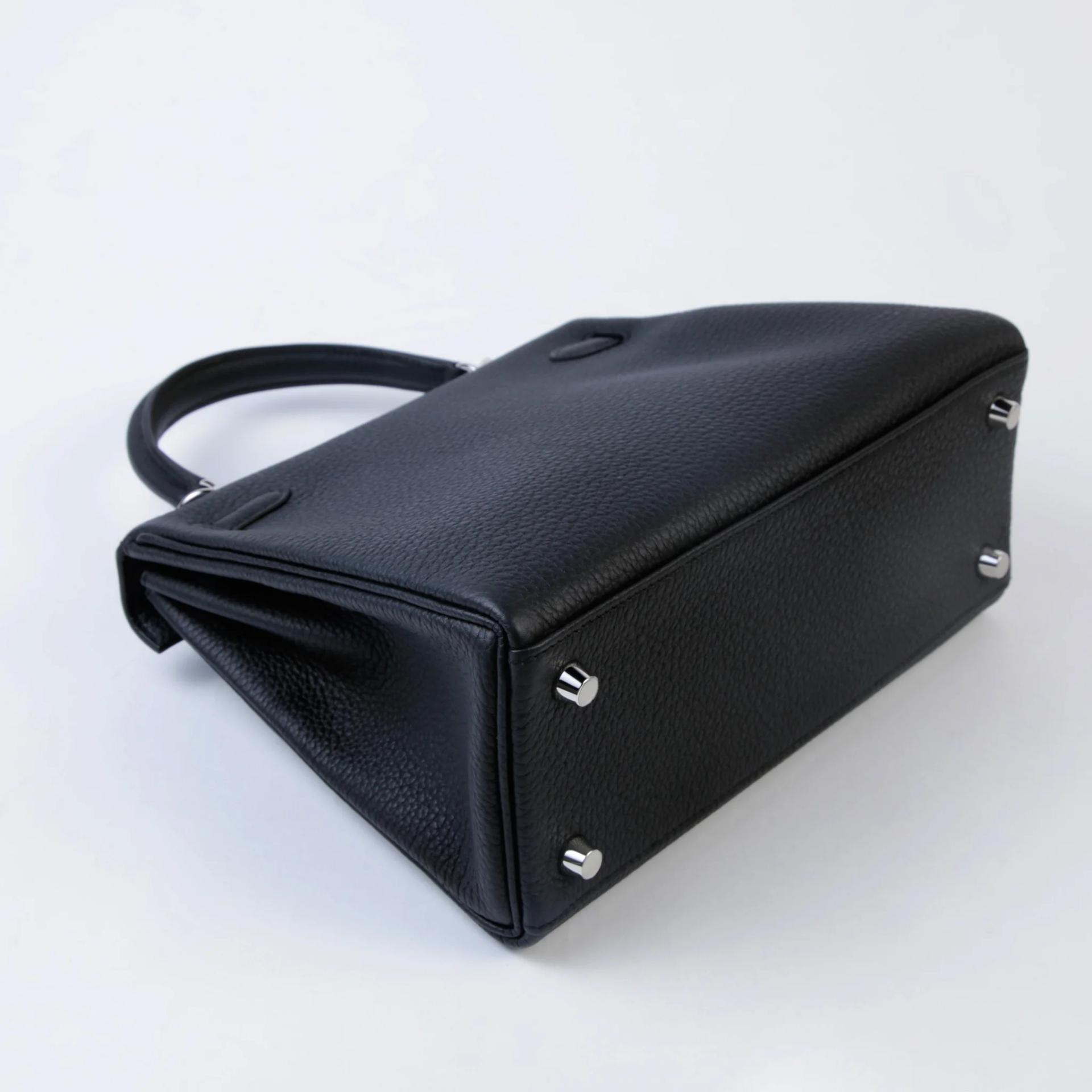 Brand New ( Rank N ) HERMÈS Kelly 25 Noir (89) Togo Palladium hardware G (2026) - 5