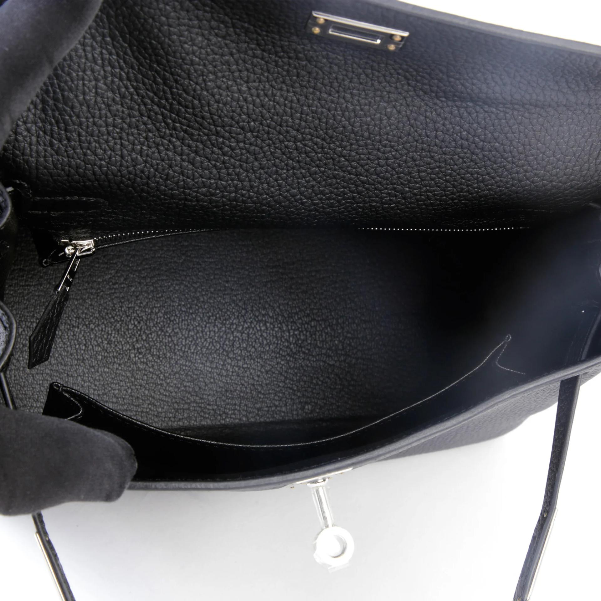 Brand New ( Rank N ) HERMÈS Kelly 25 Noir (89) Togo Palladium hardware G (2026) - 8