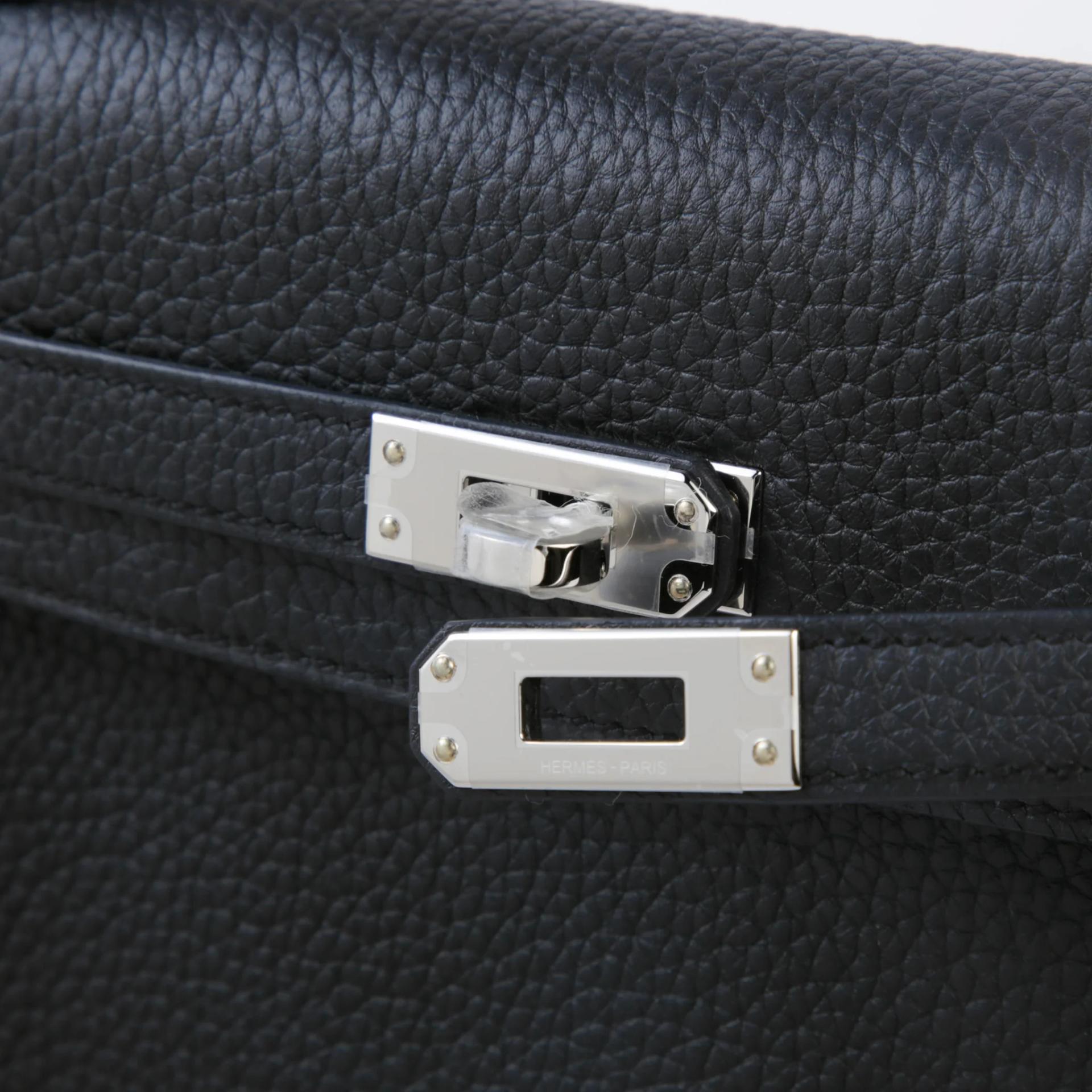 Brand New ( Rank N ) HERMÈS Kelly 25 Noir (89) Togo Palladium hardware G (2026) - 6